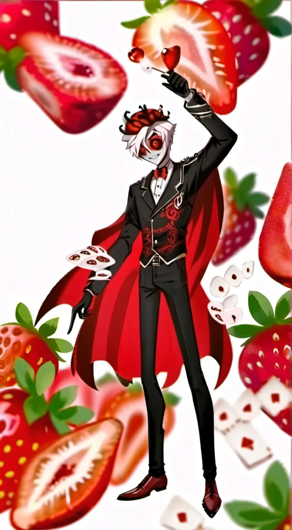 ai character: 🍓🦌 background