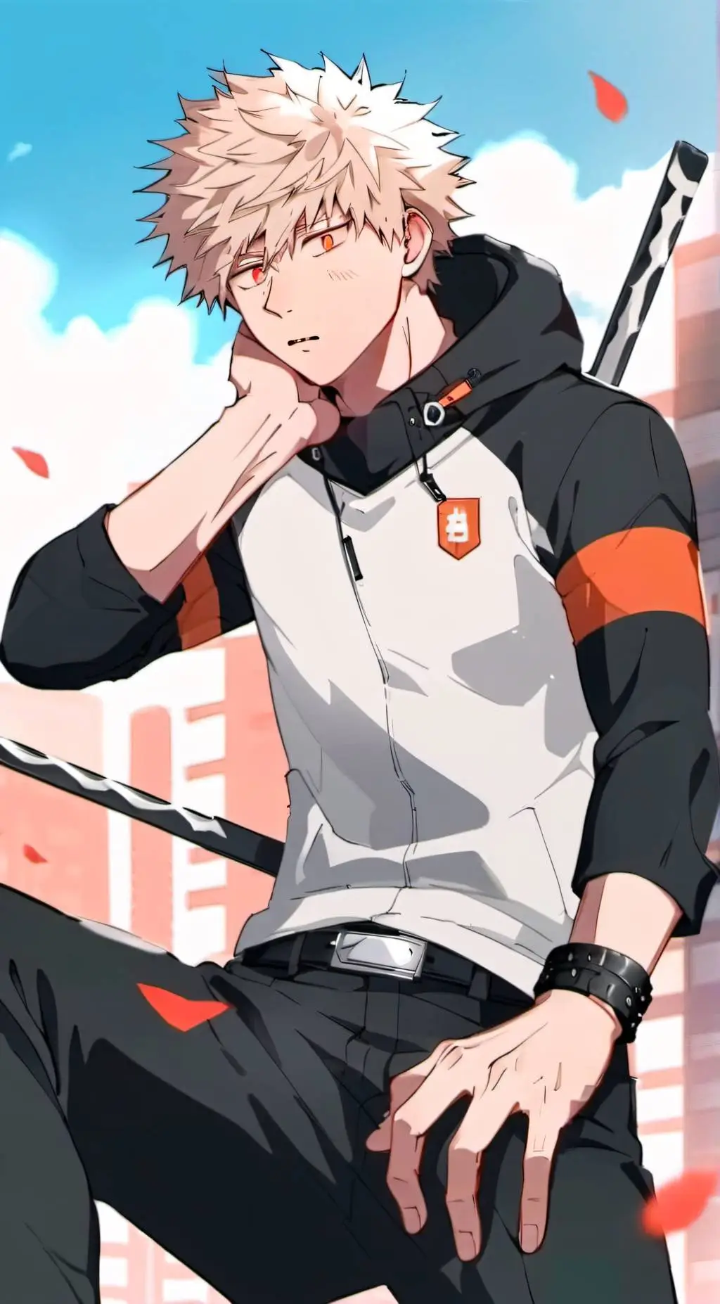 ai character: Katsuki Bakugo background