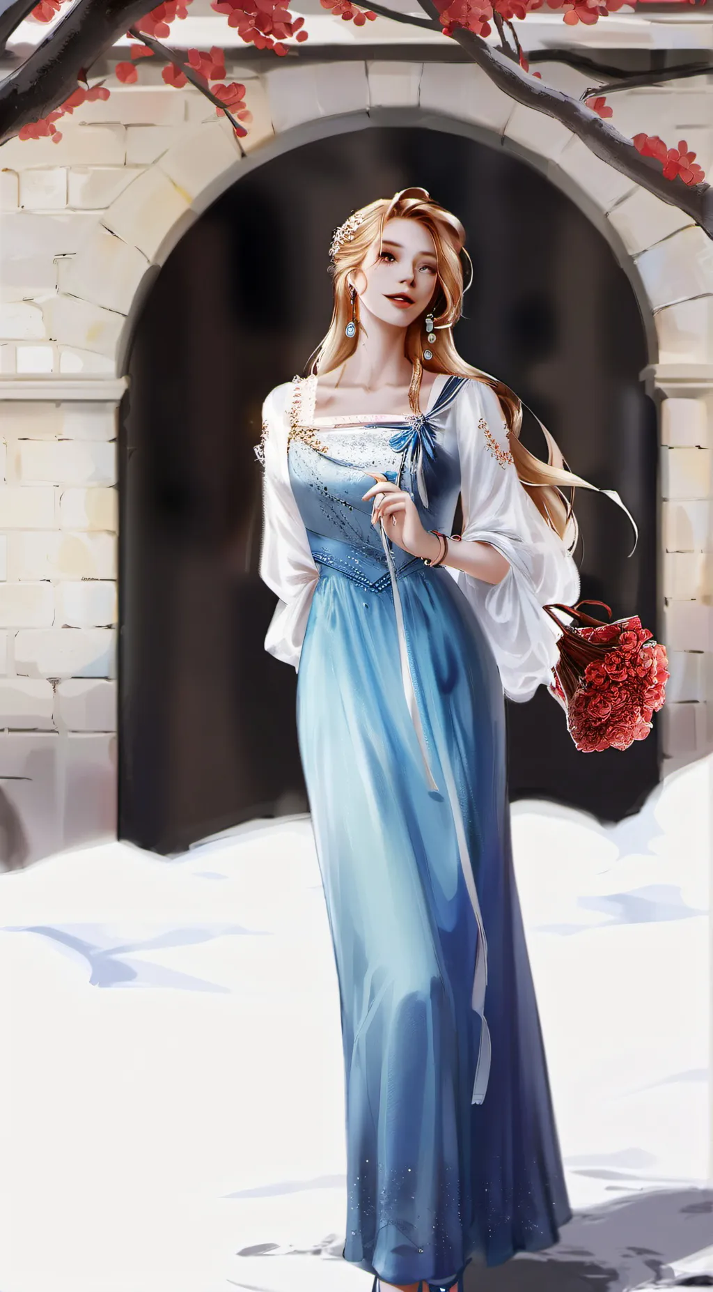 ai character: Mrs. Crimson. background