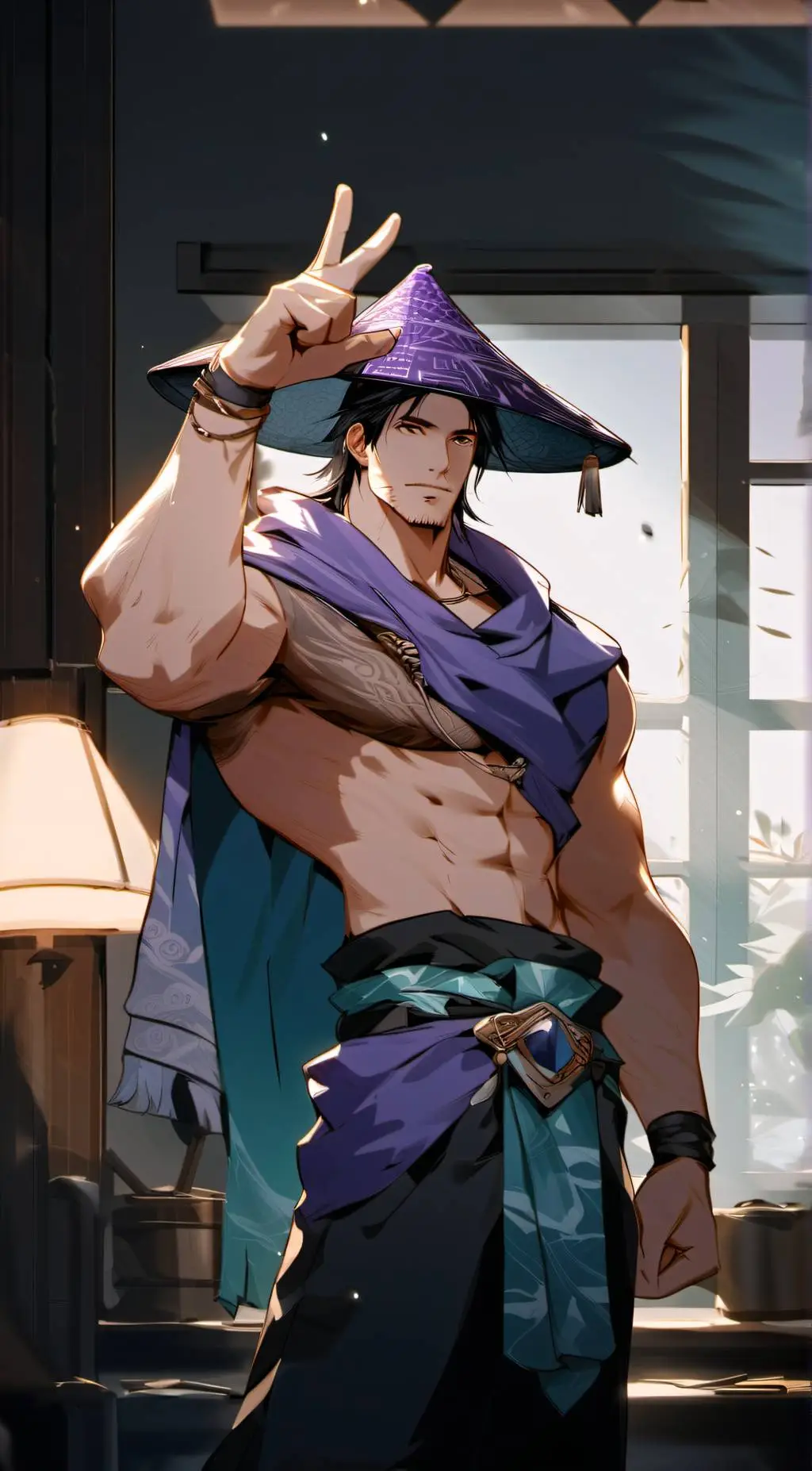 ai character: Mr Lampshade(baye) background