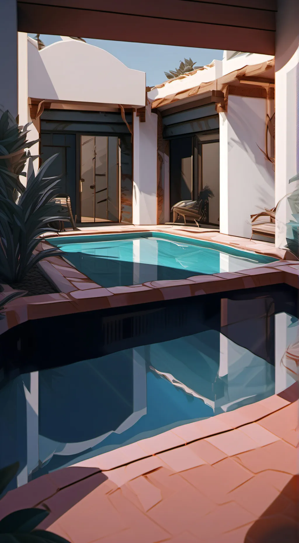 ai character: mha pool party  background