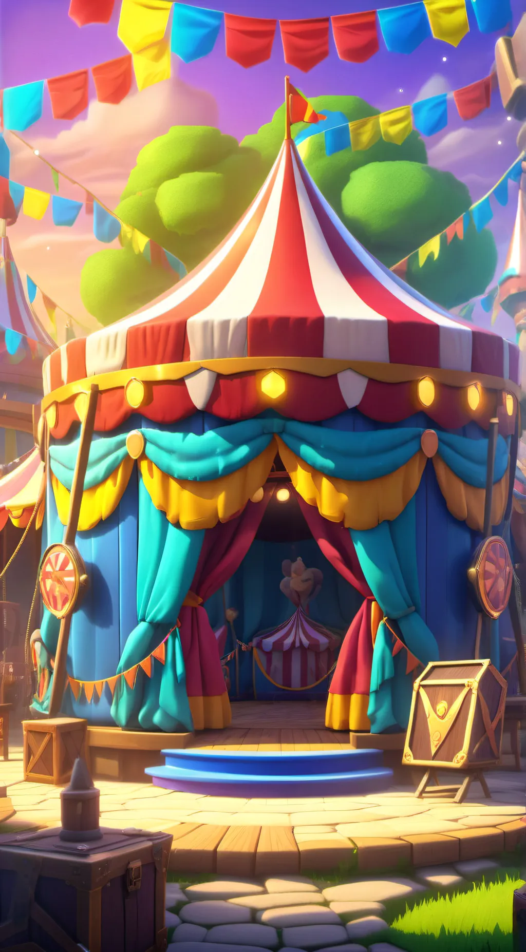 ai character: 🎪circus 🎪 background