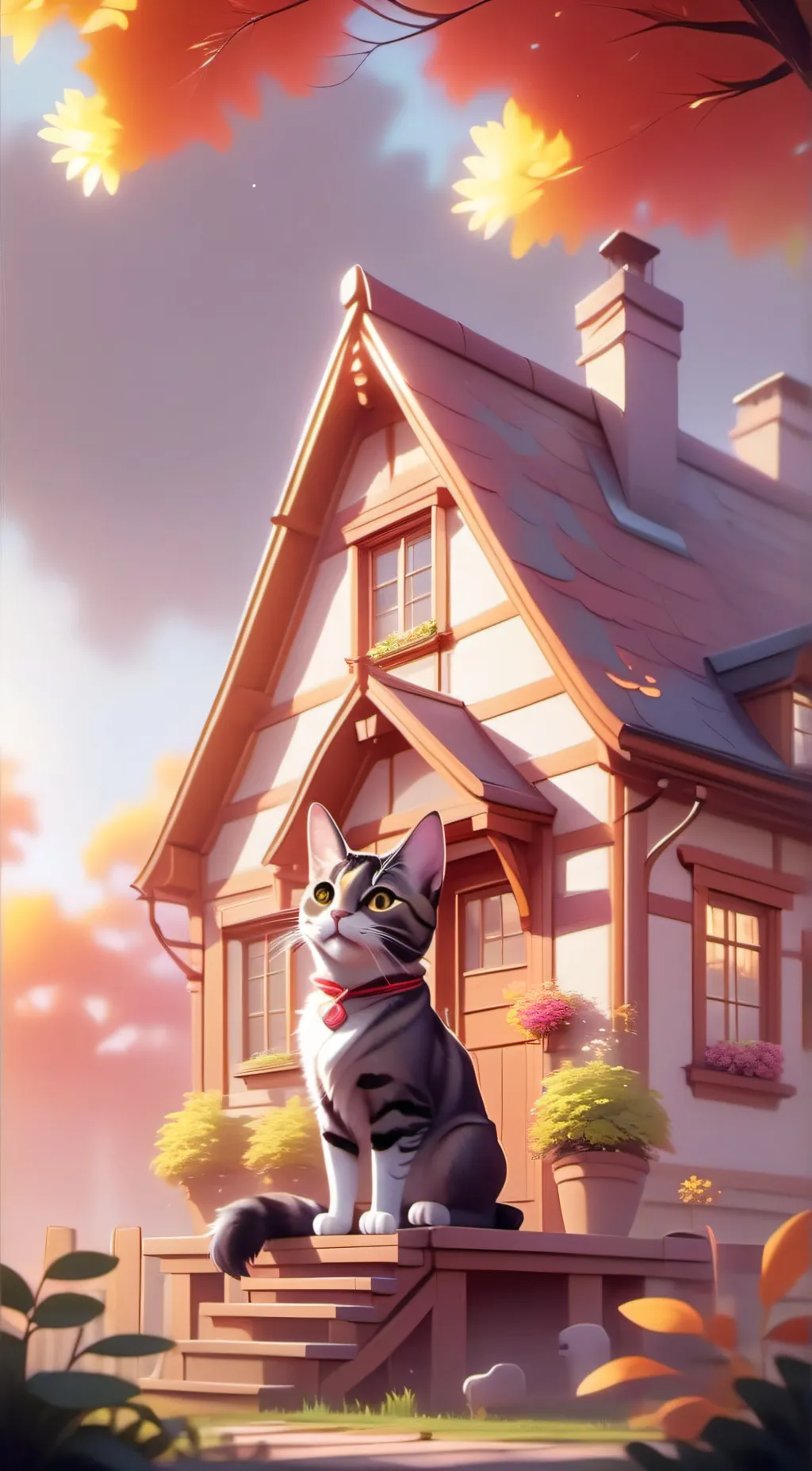 ai character: Smiling critters background