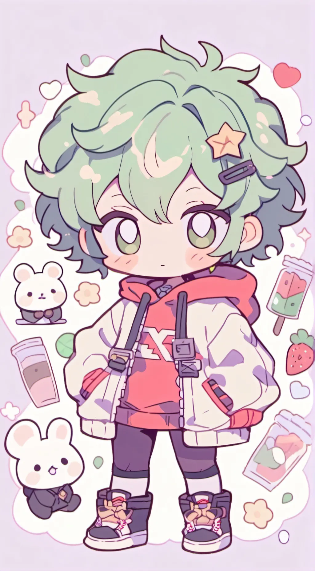 ai character: Izuku midoriya background