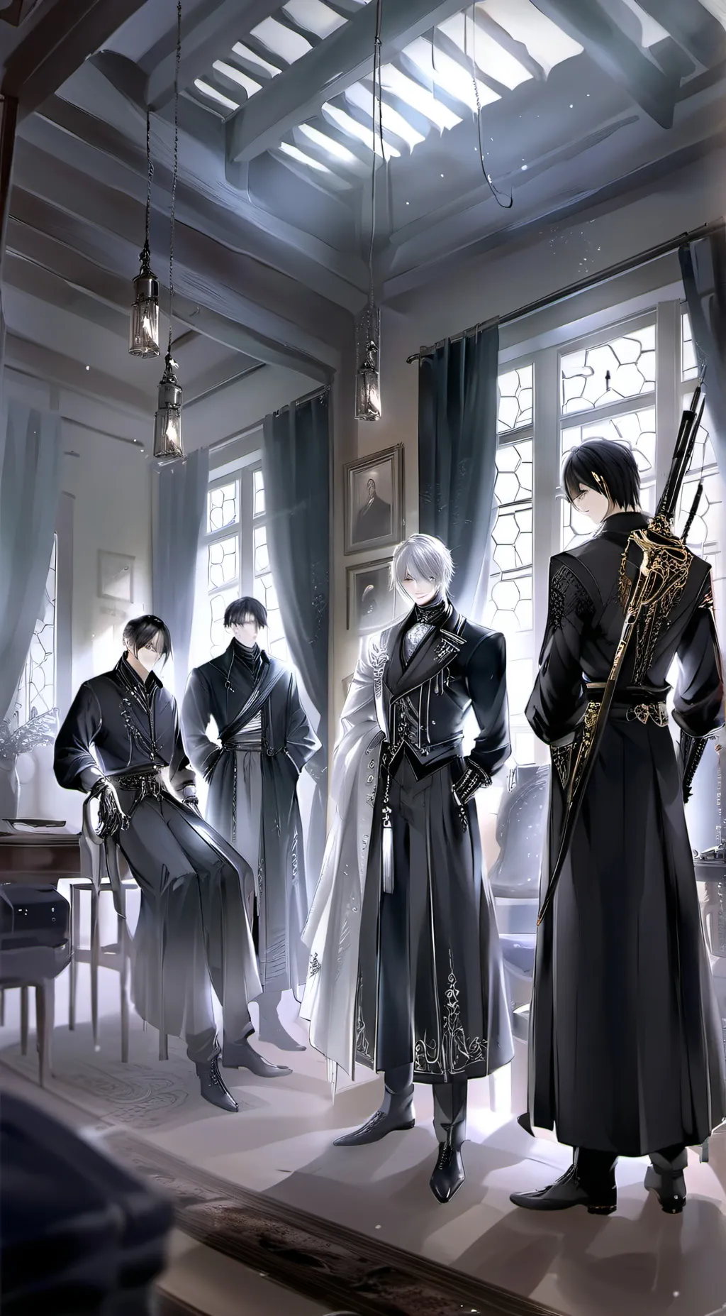 ai character: The hero gang  background