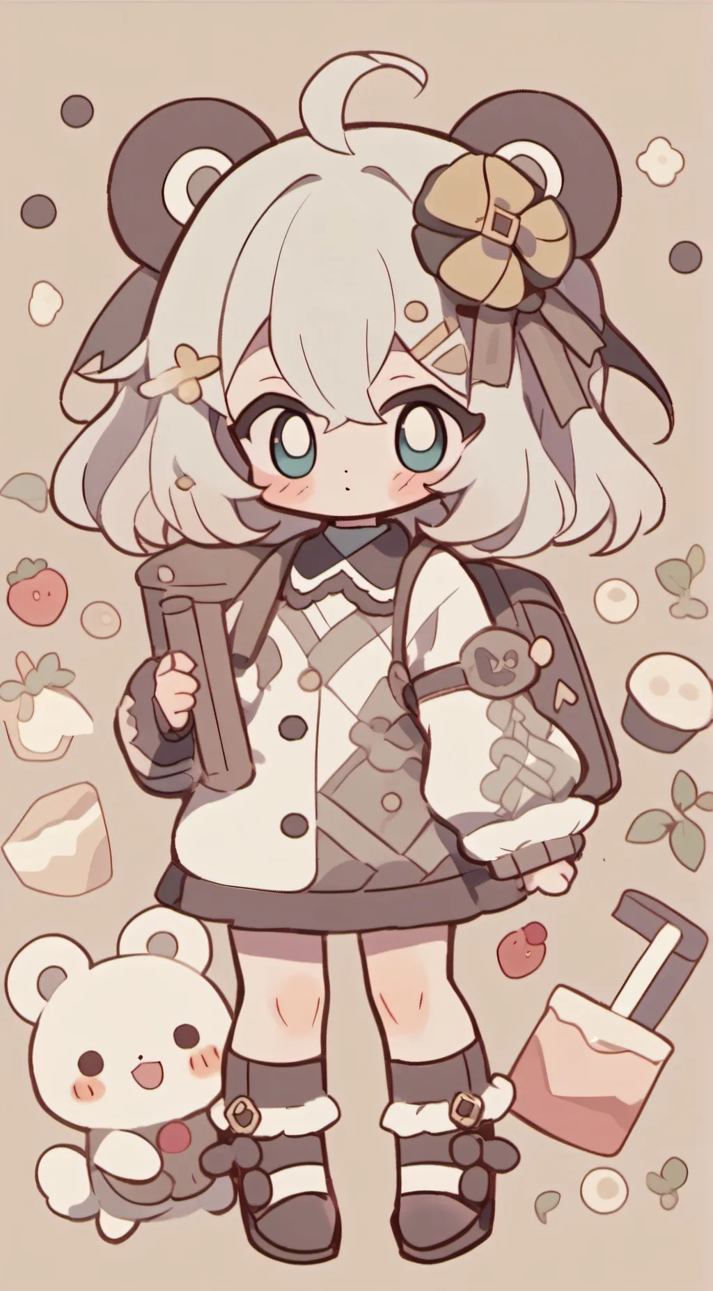 ai character: Smiling Critters background