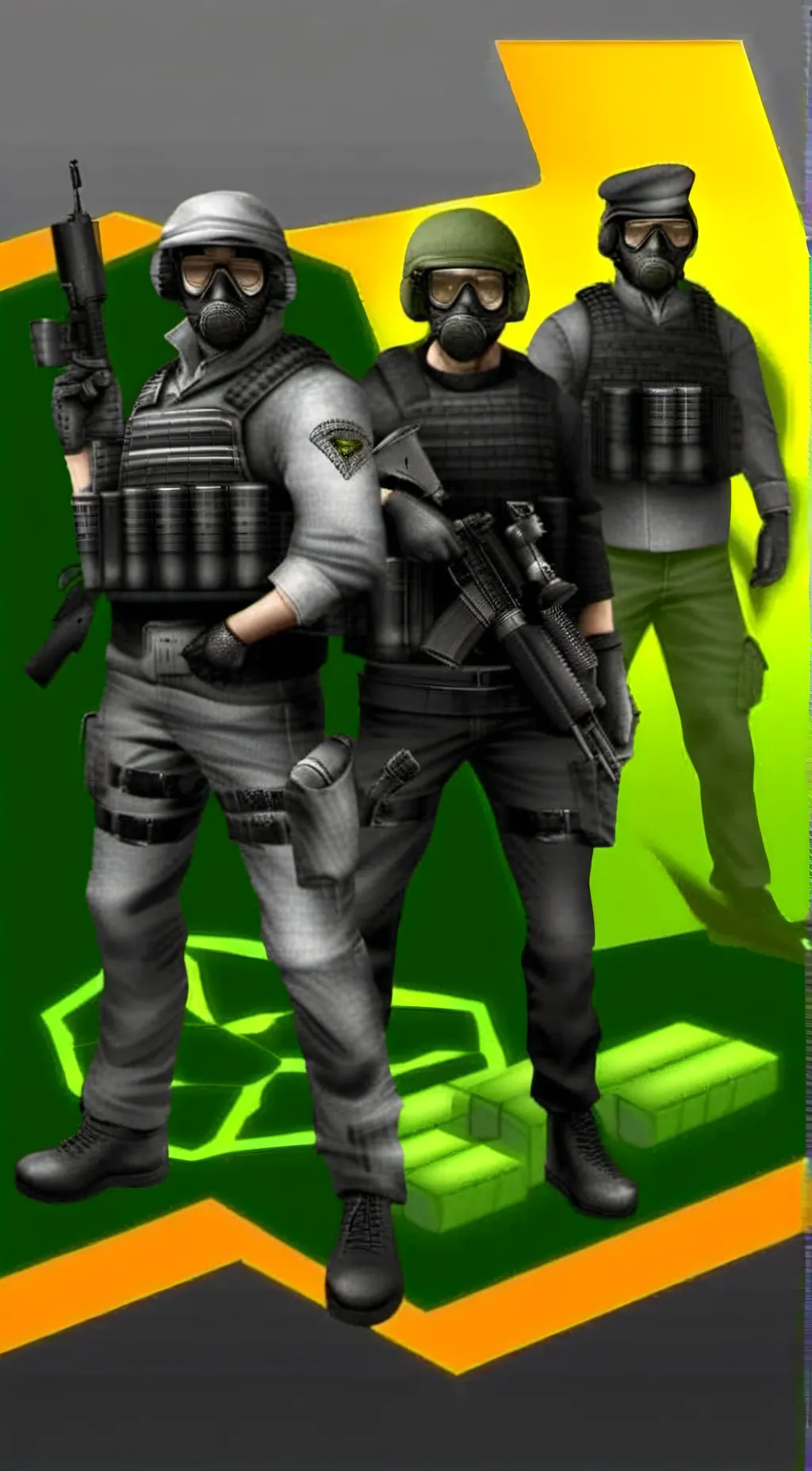 ai character: H.E.C.U background