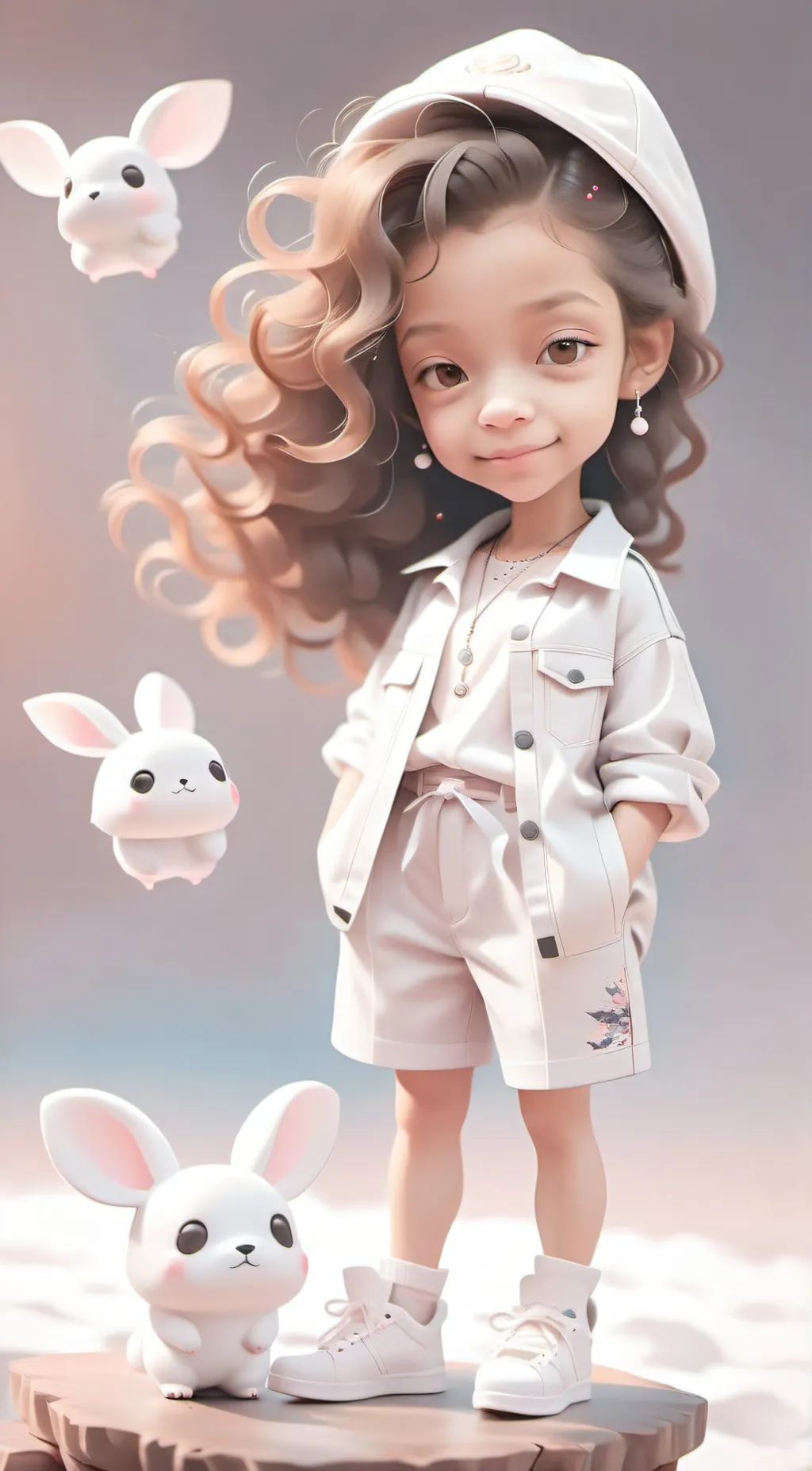 ai character: Mini Cora-jean  background