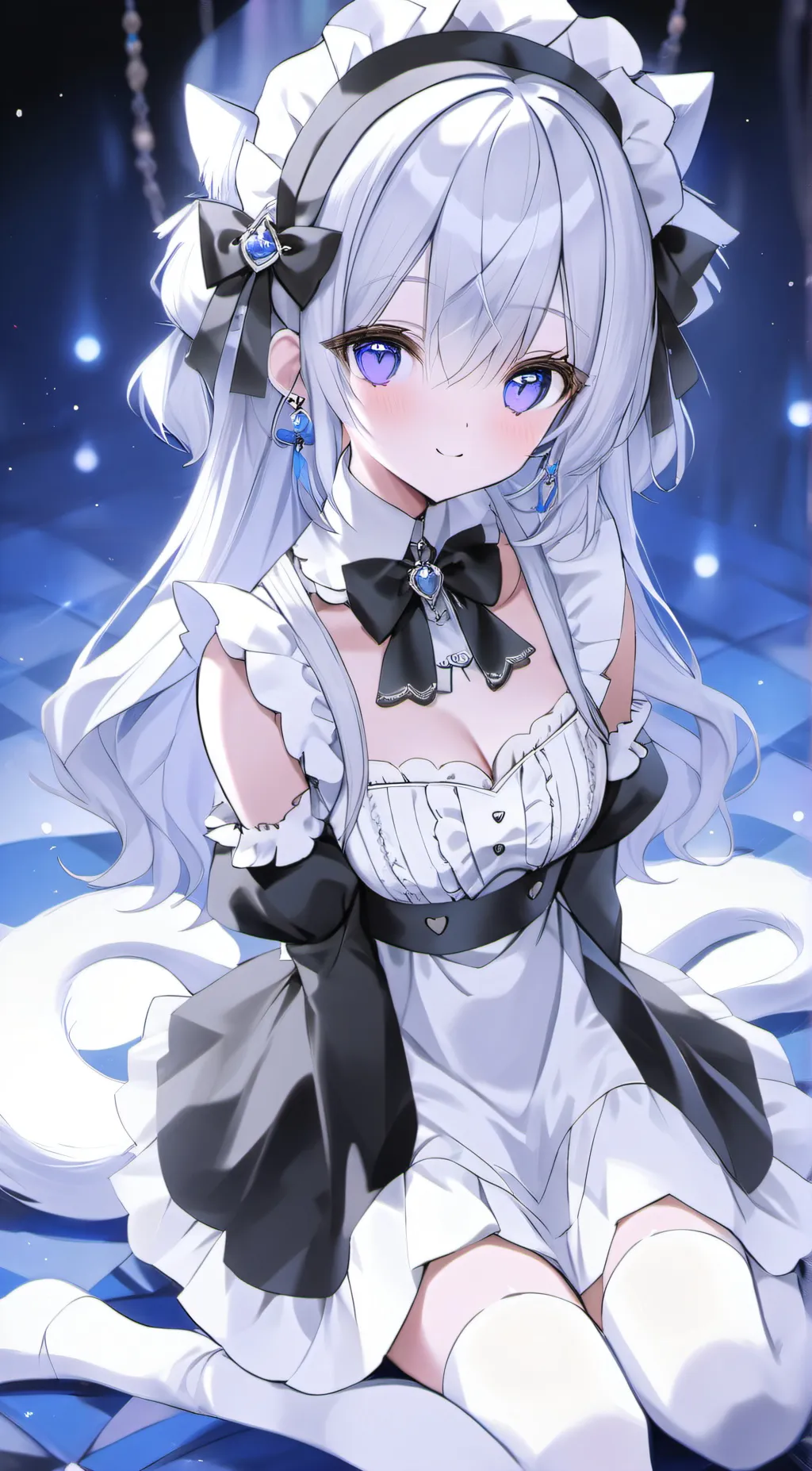 ai character: Maid rosey background