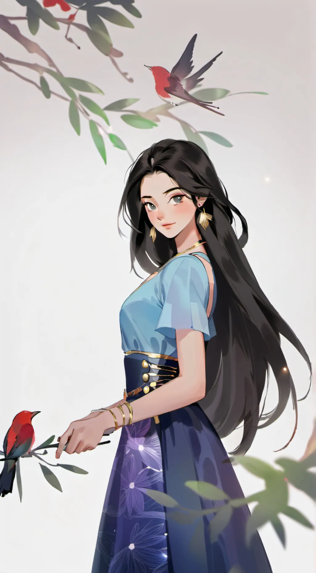 ai character: cheery background