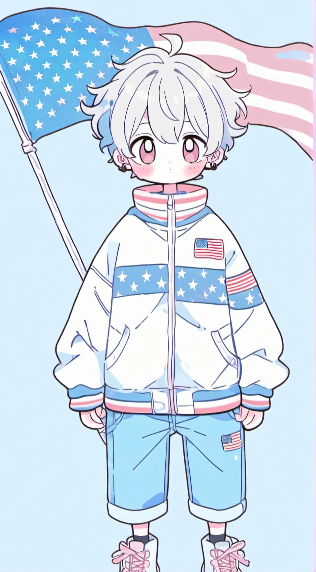 ai character: amarica background