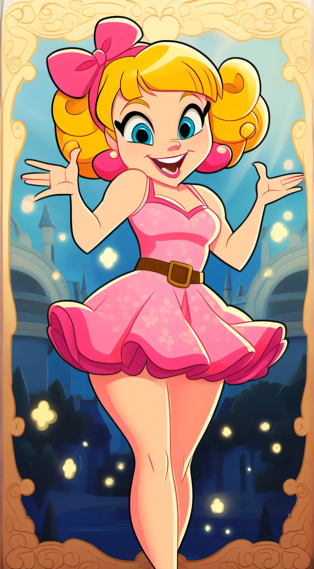 ai character: Darla Dimple  background