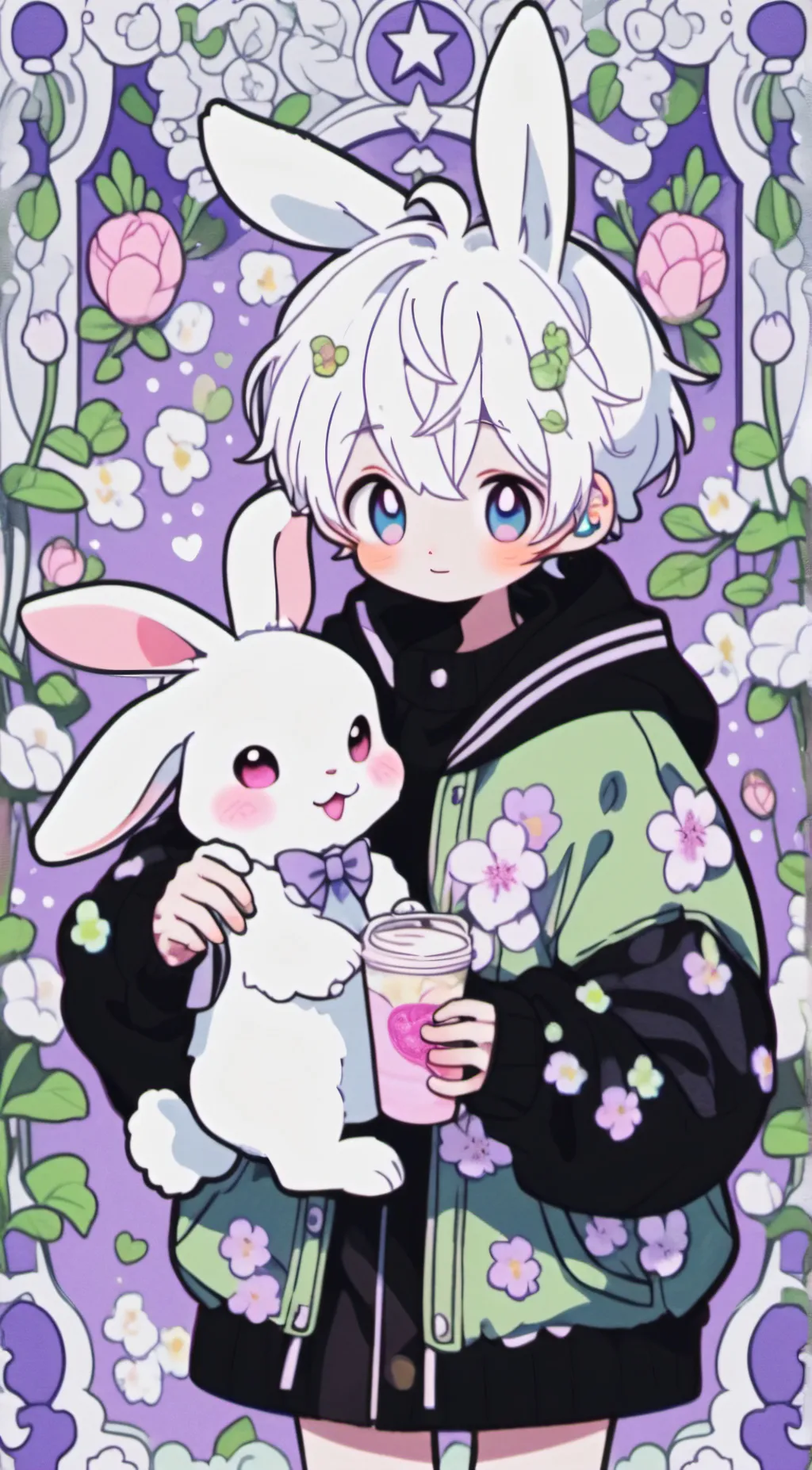 ai character: bun bun background