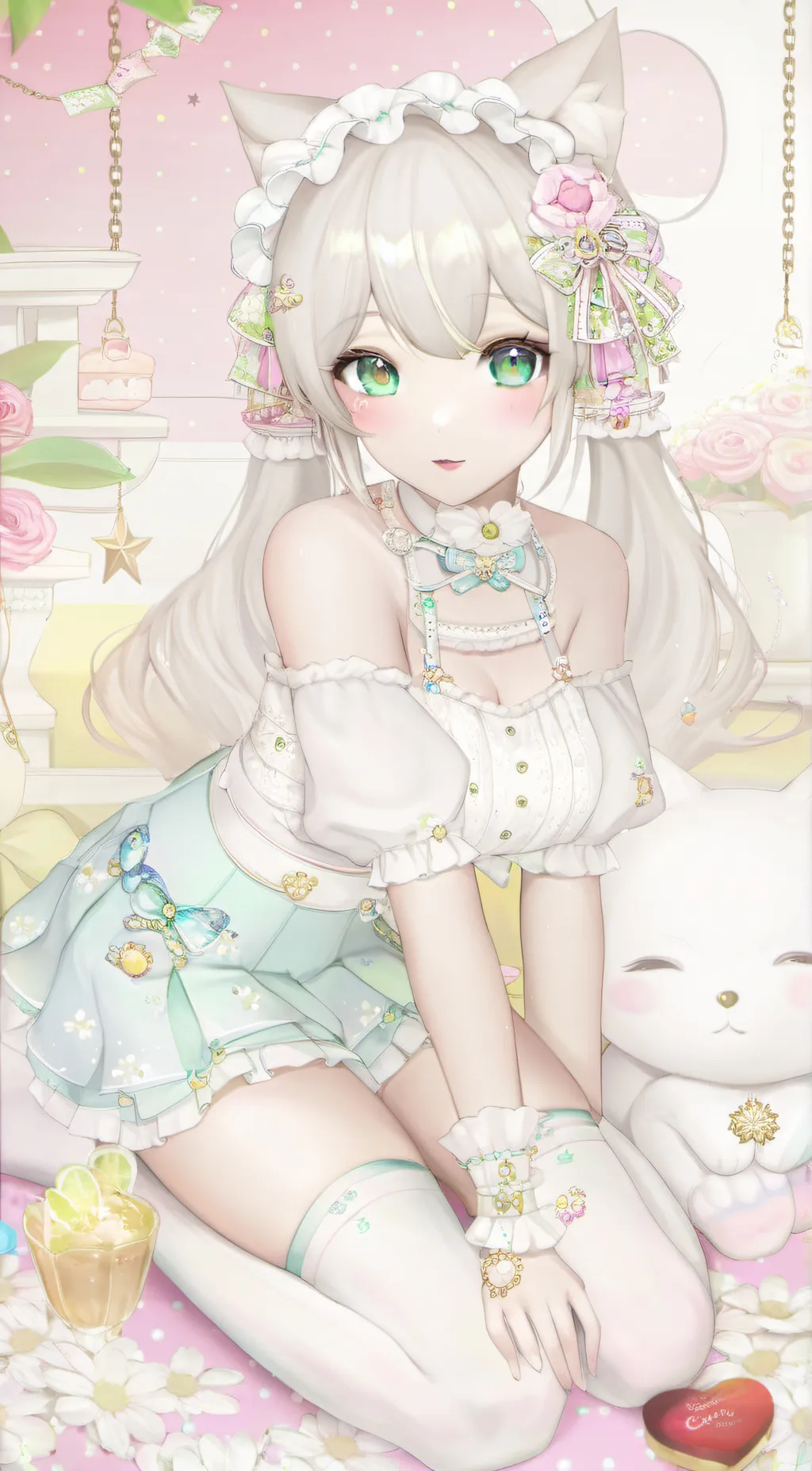 ai character: ur cat girl gf background