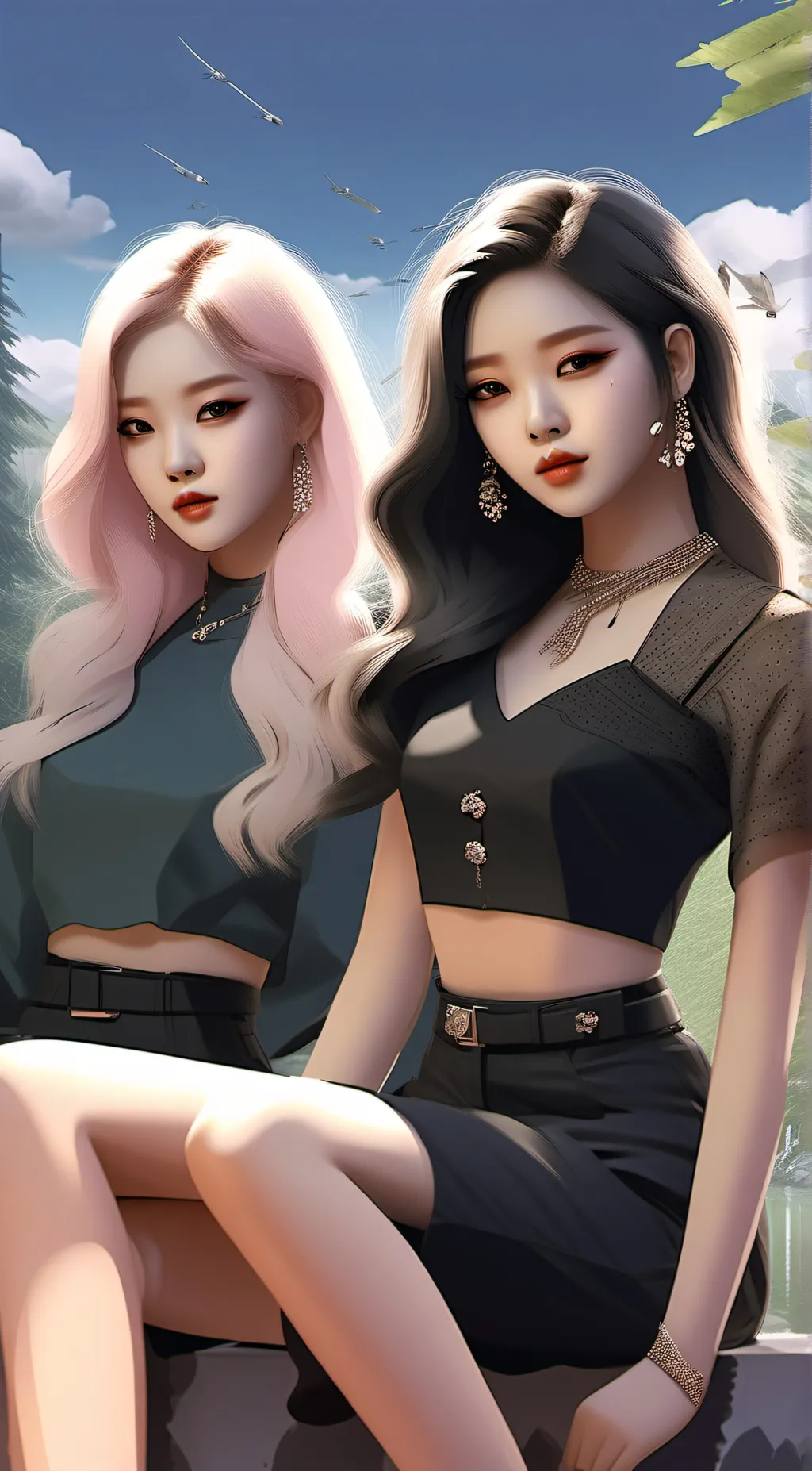 ai character: jennie and rose background
