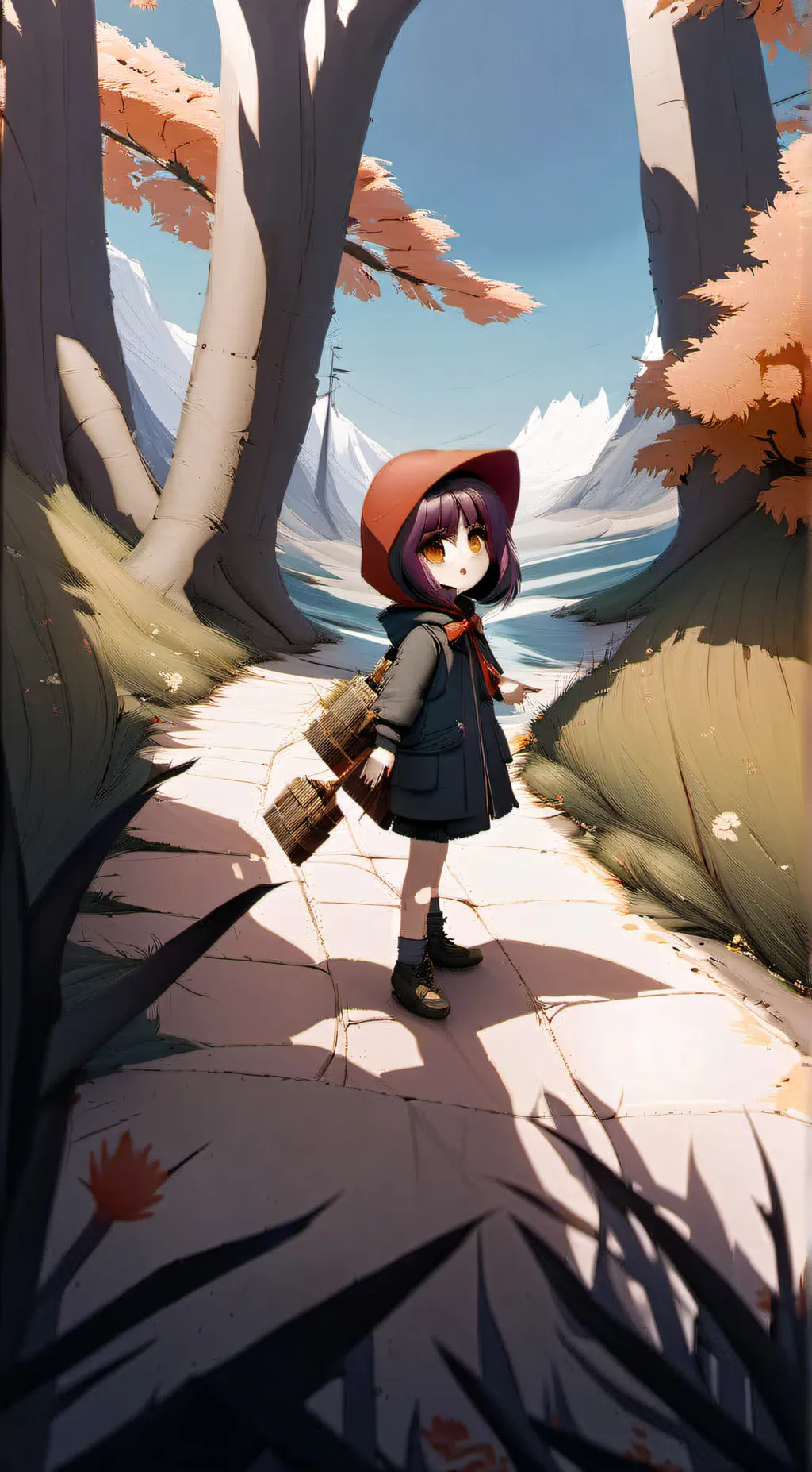 ai character: cute girl background