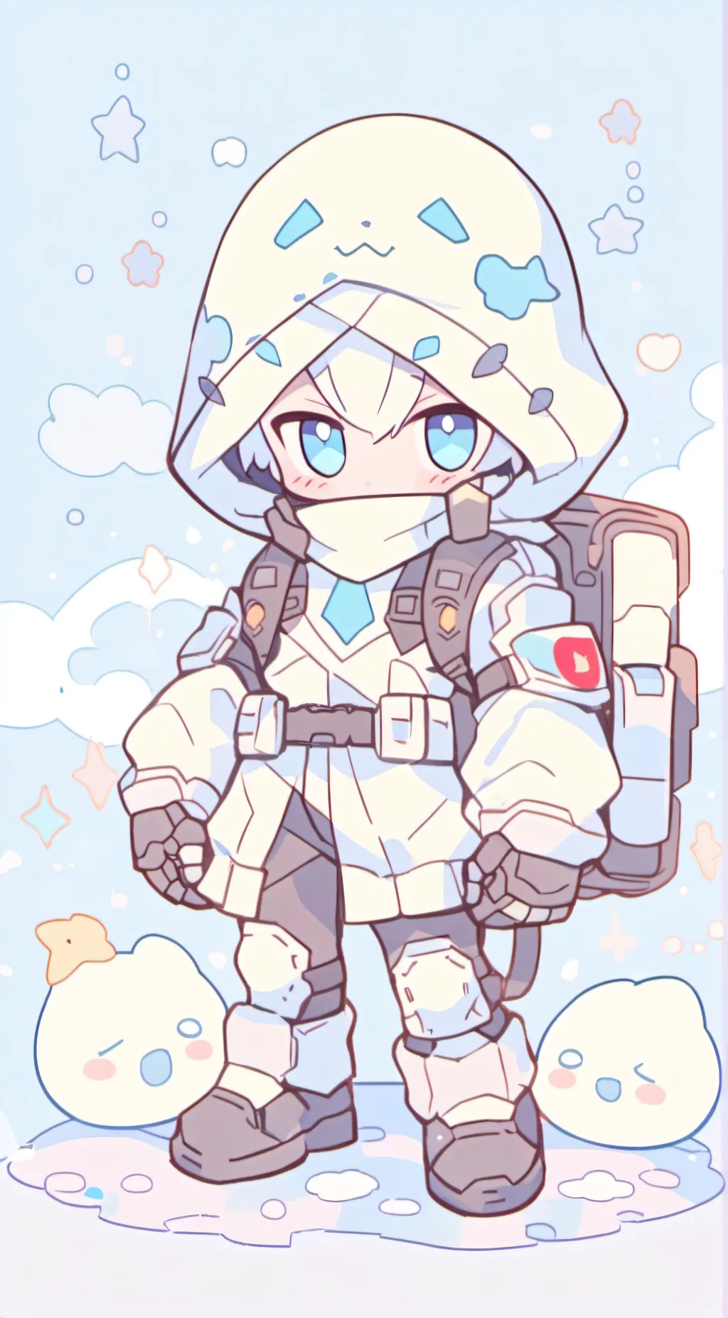 ai character: Ghost background