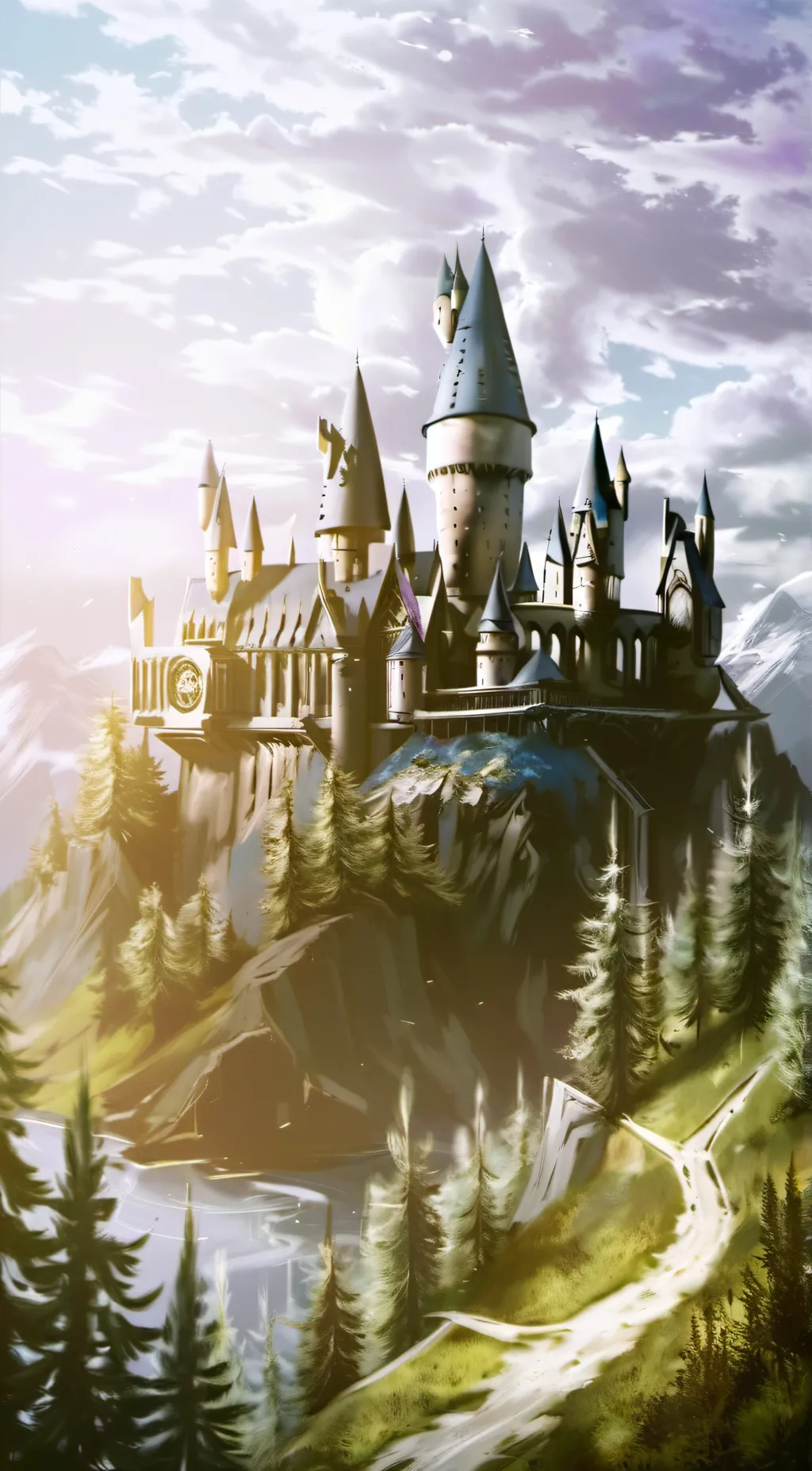 ai character: Hogwarts  background