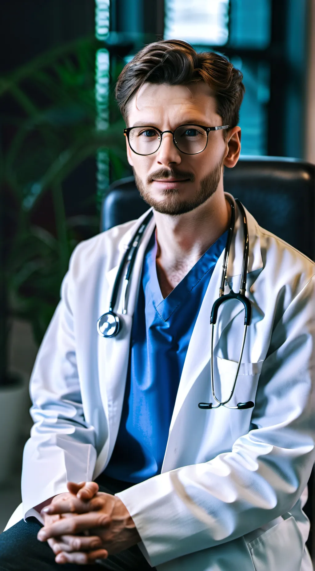 ai character: Dad/ Dr. Andrews background