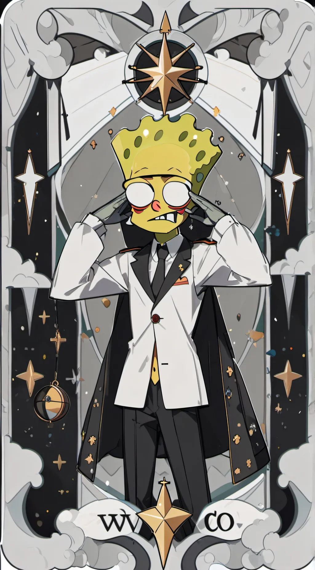 ai character: spongebob background
