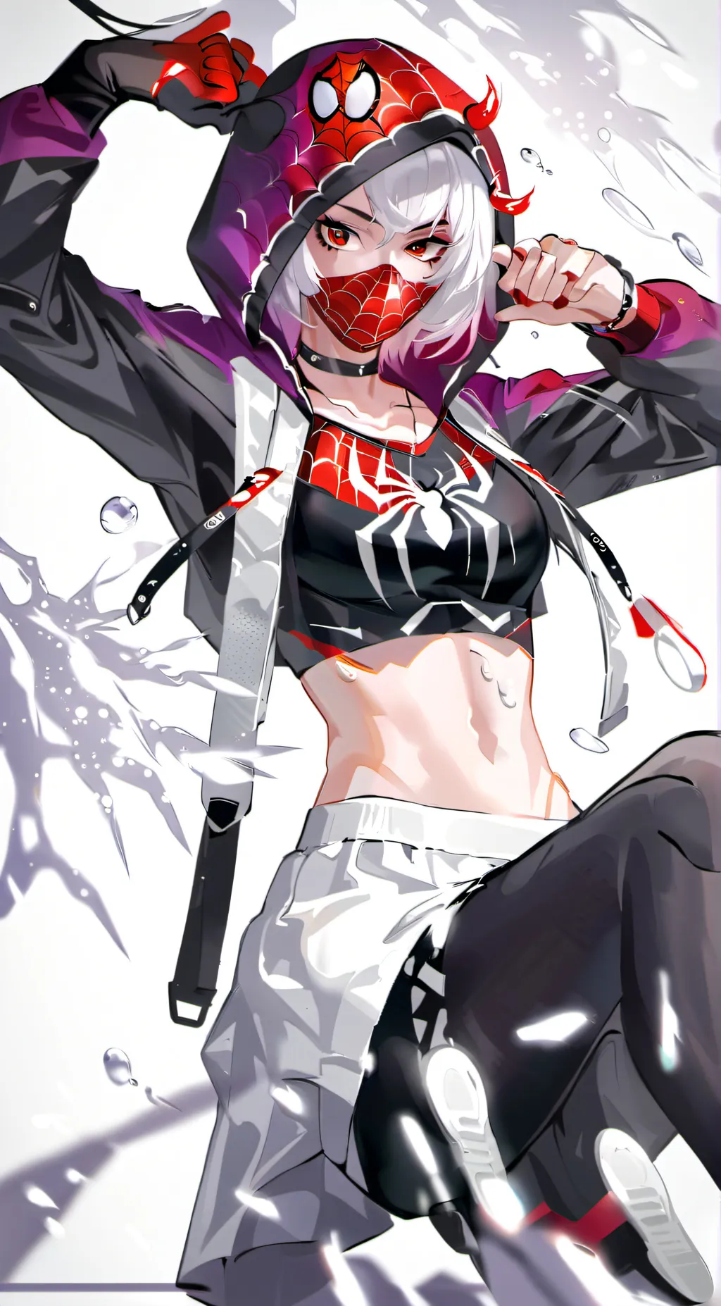 ai character: spider woman  background