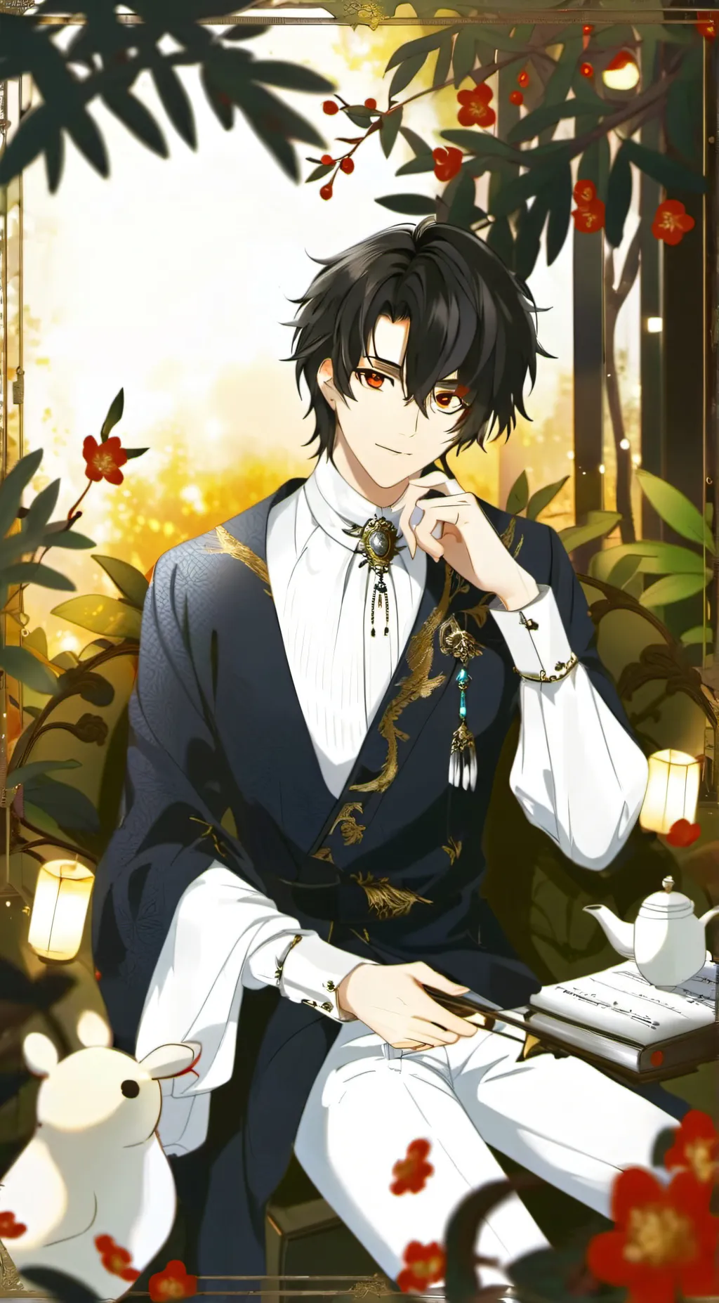 ai character: Blu background