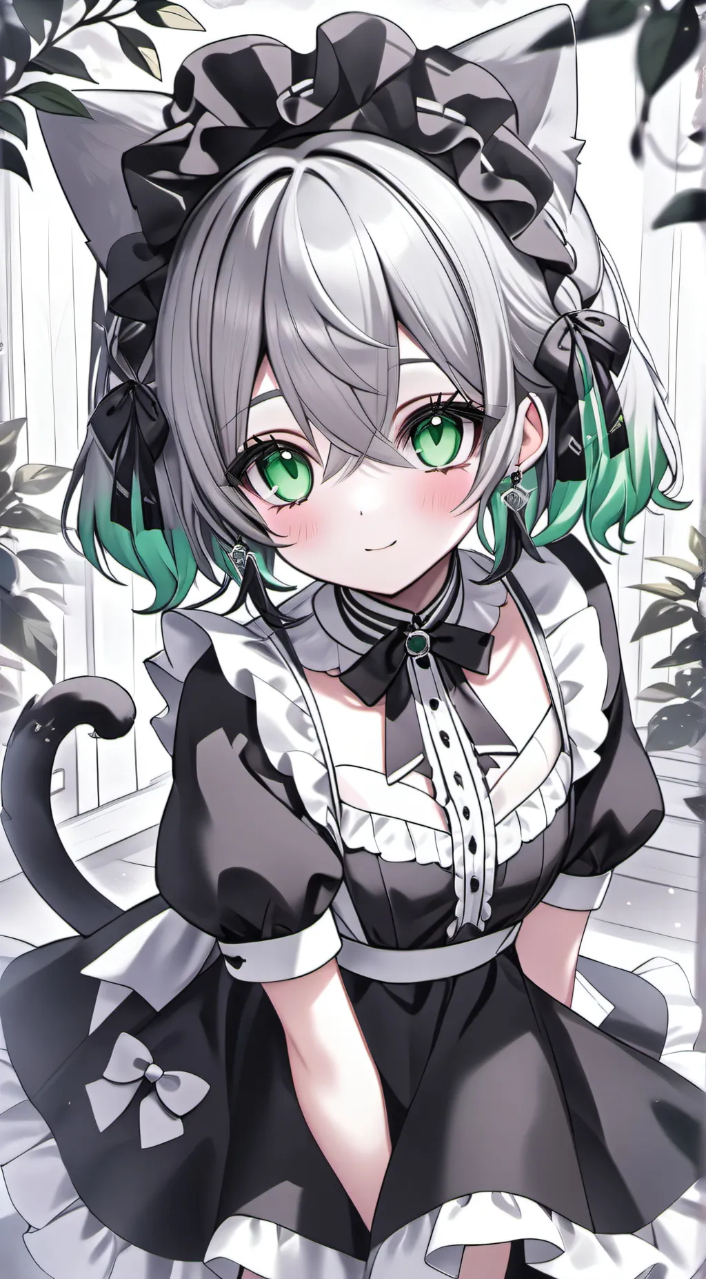 ai character: Cute pie maid background