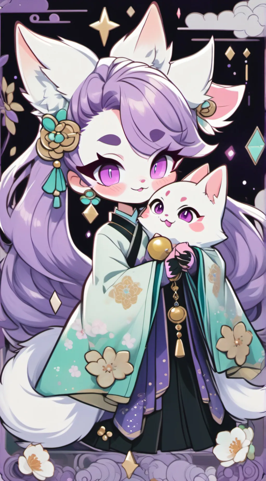 ai character: Kia the kitsune background