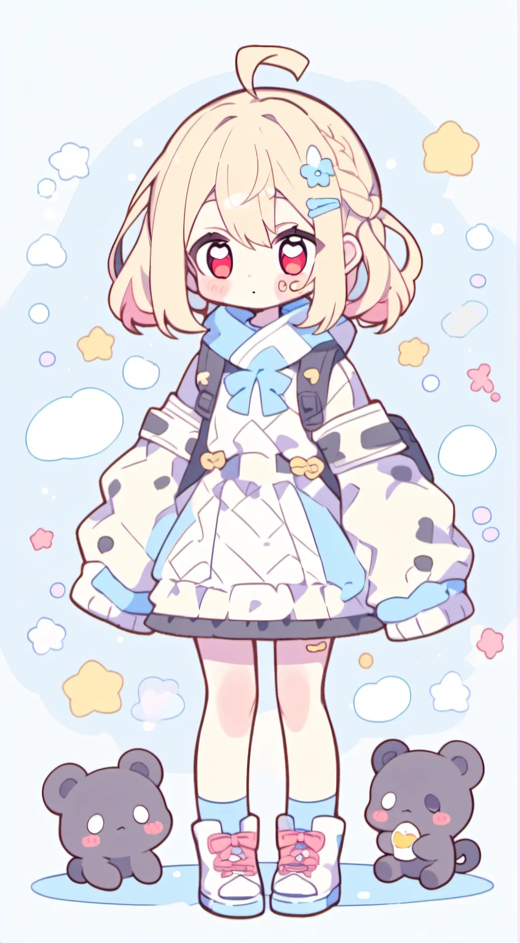 ai character: Floral  background