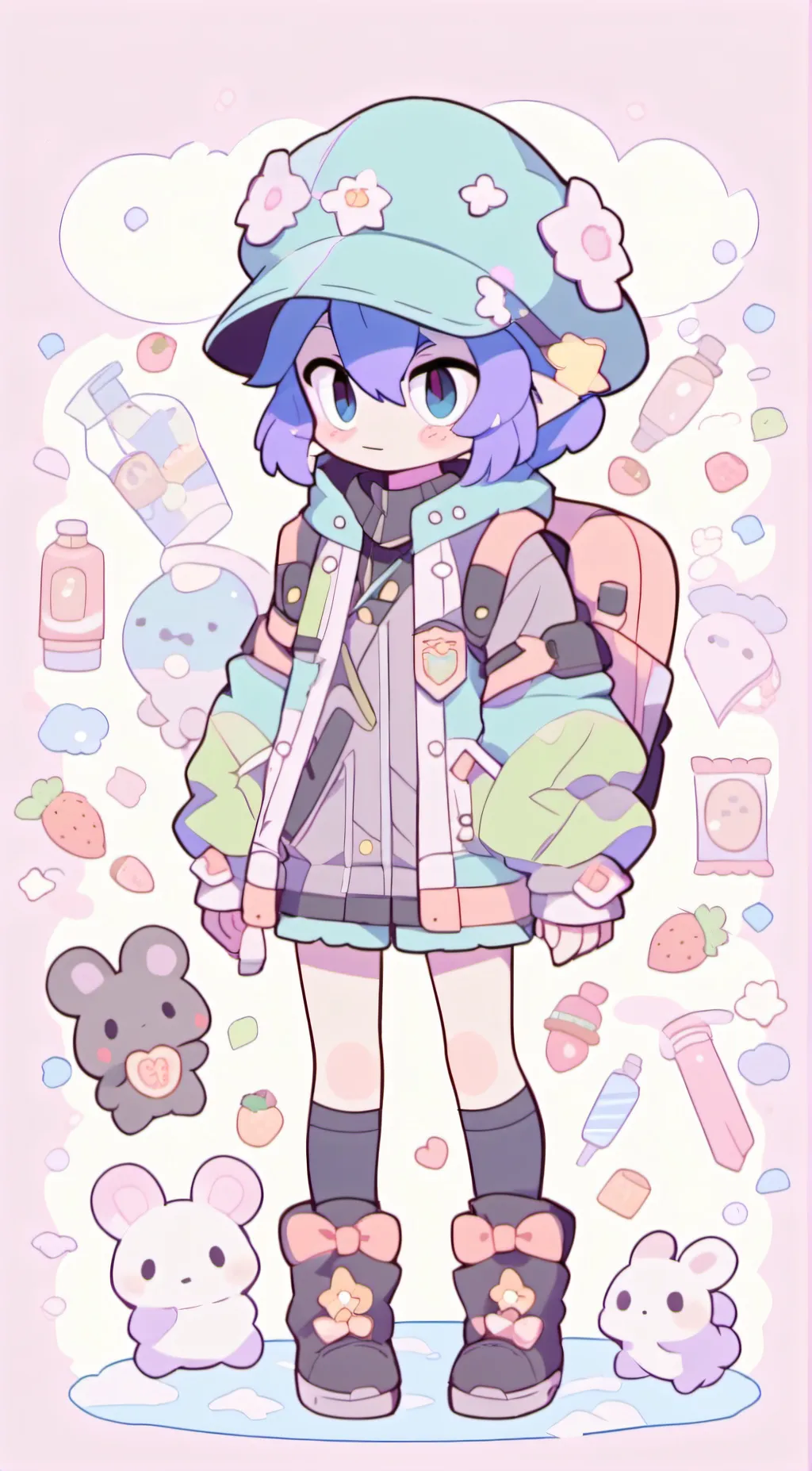 ai character: sonya sans  background