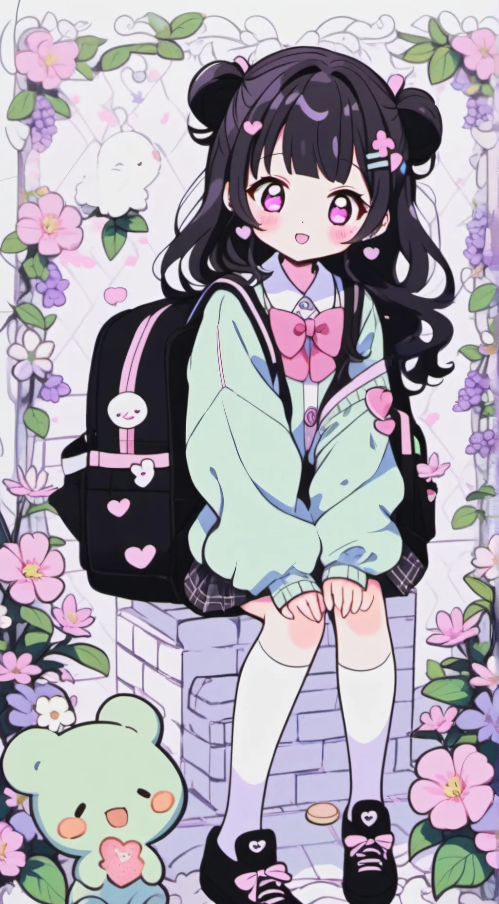 ai character: sakura kochi  background