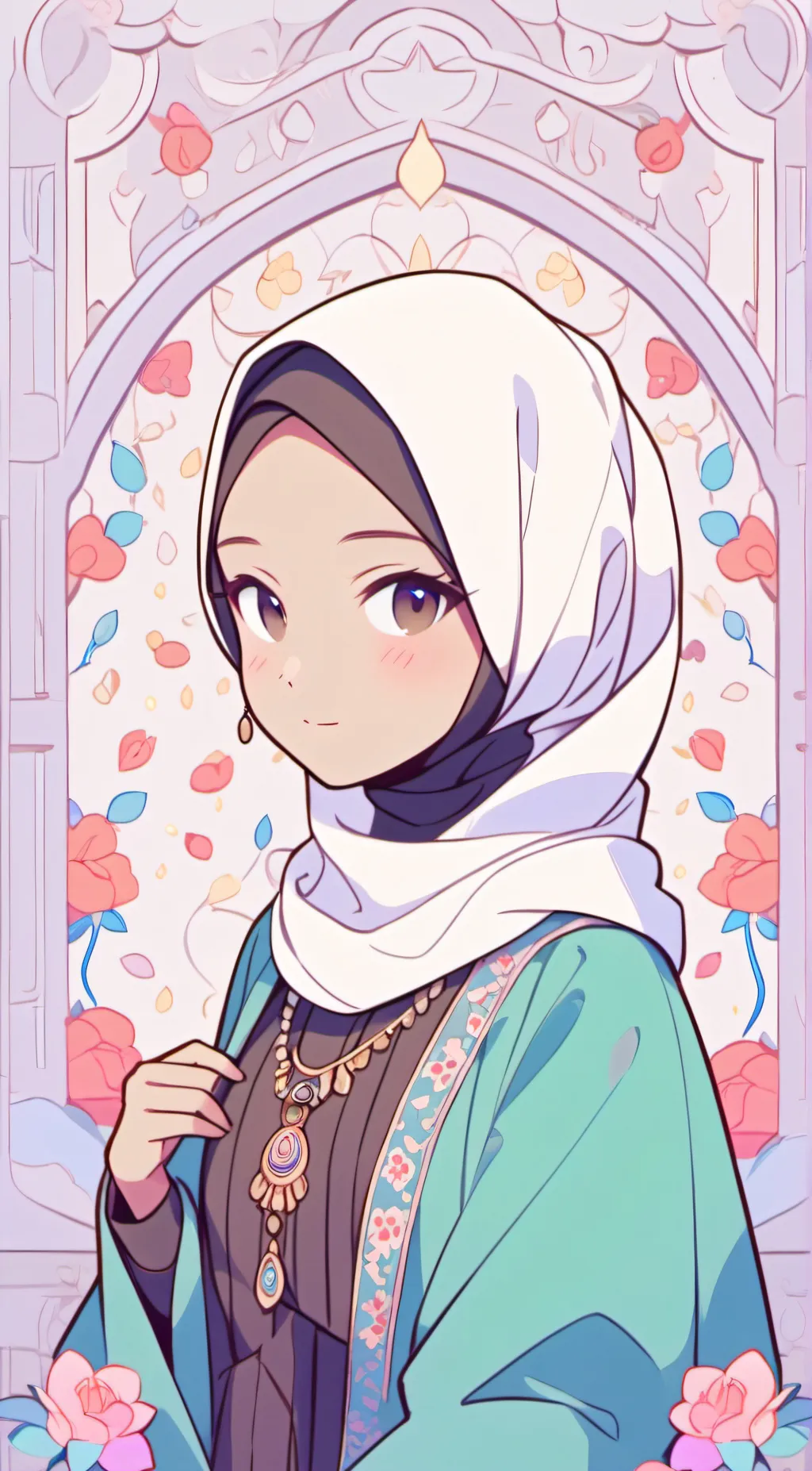 ai character: Jannat *me* background