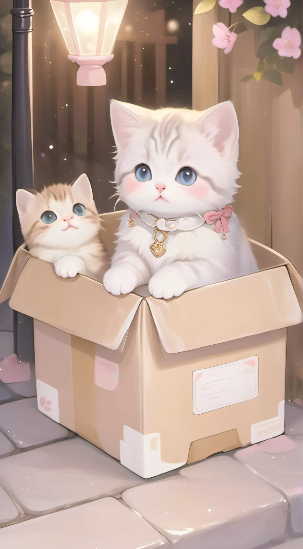 ai character: Lilly and Ellie  background