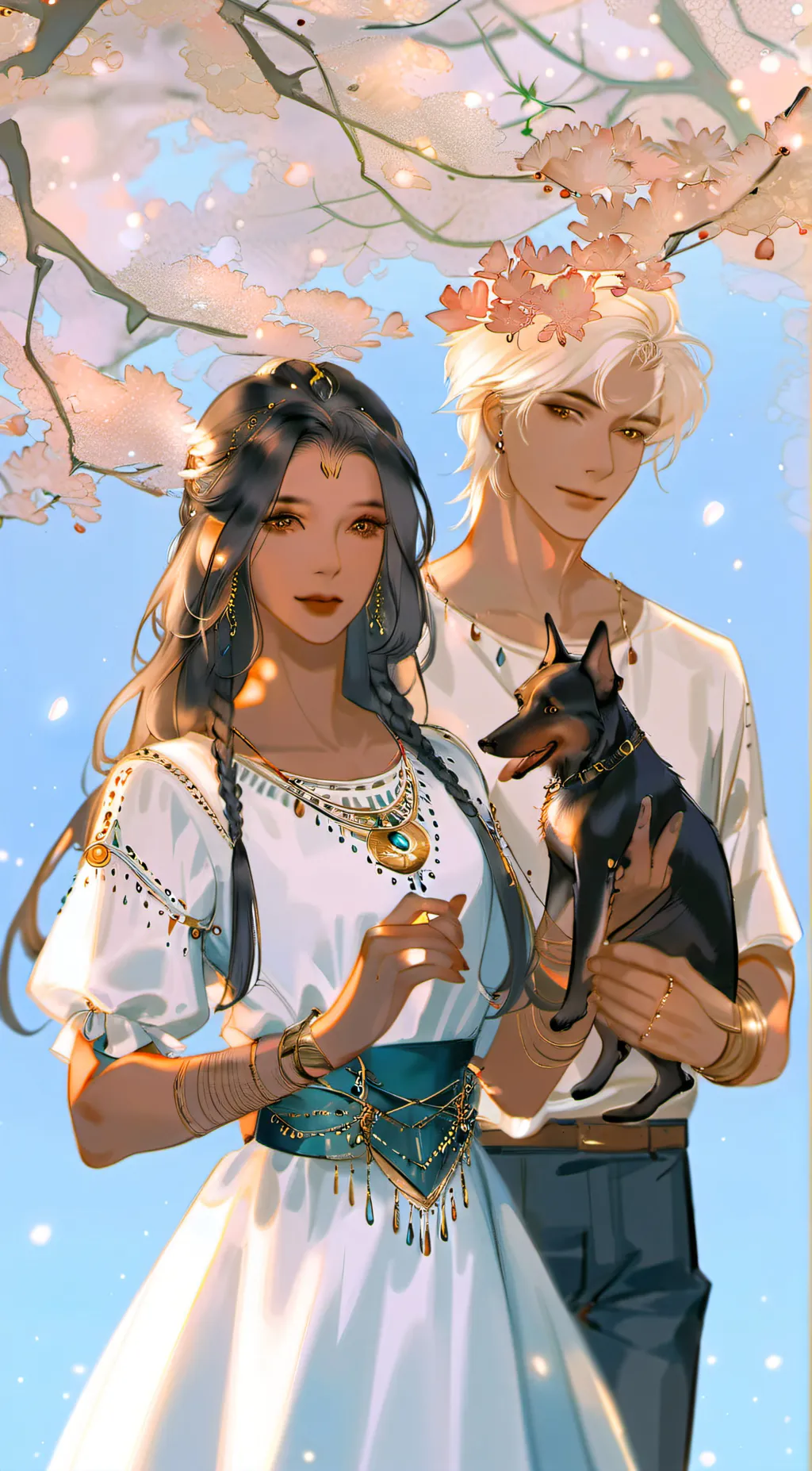 ai character: Jess and ethen  background