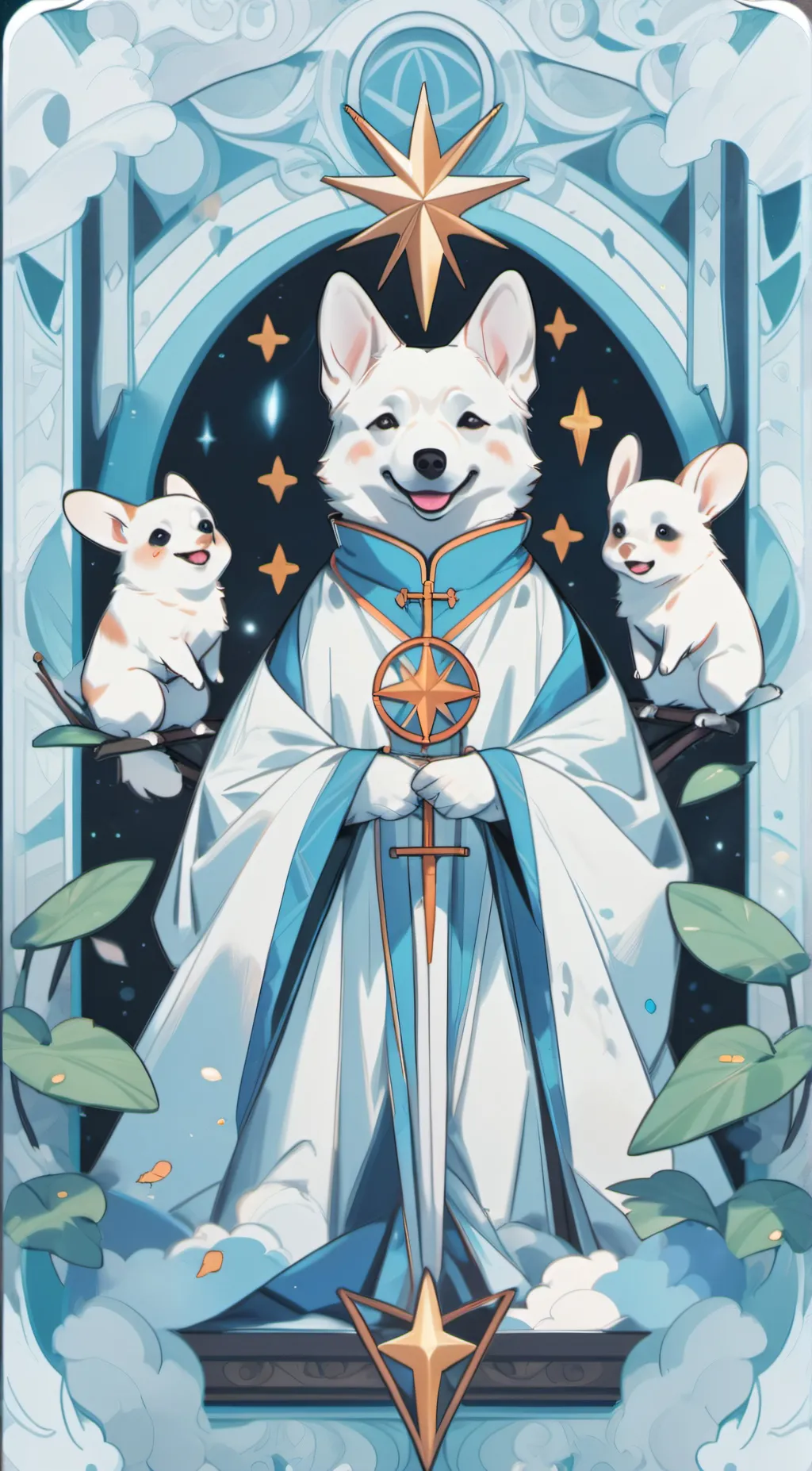 ai character: king ice background