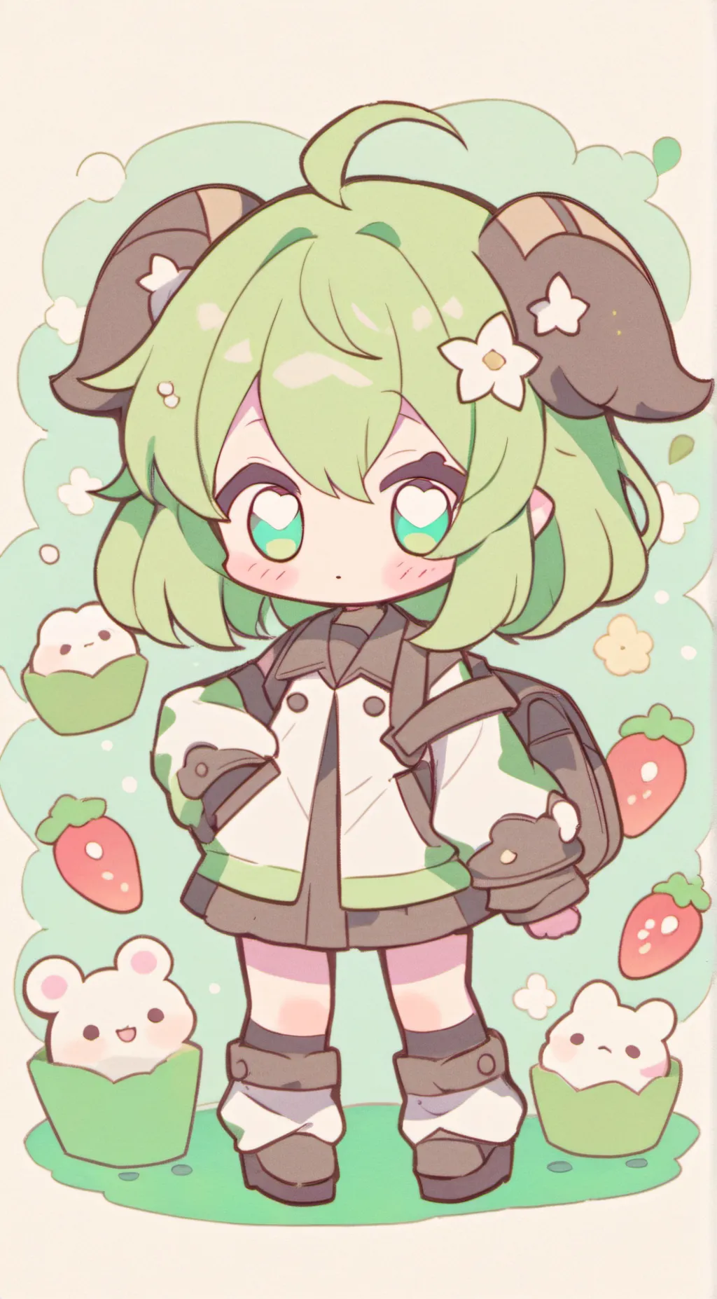 ai character: girl duke😖 background