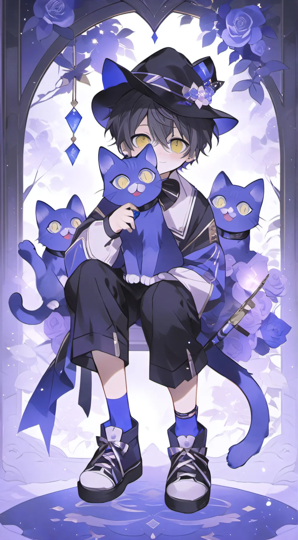 ai character: Cat background