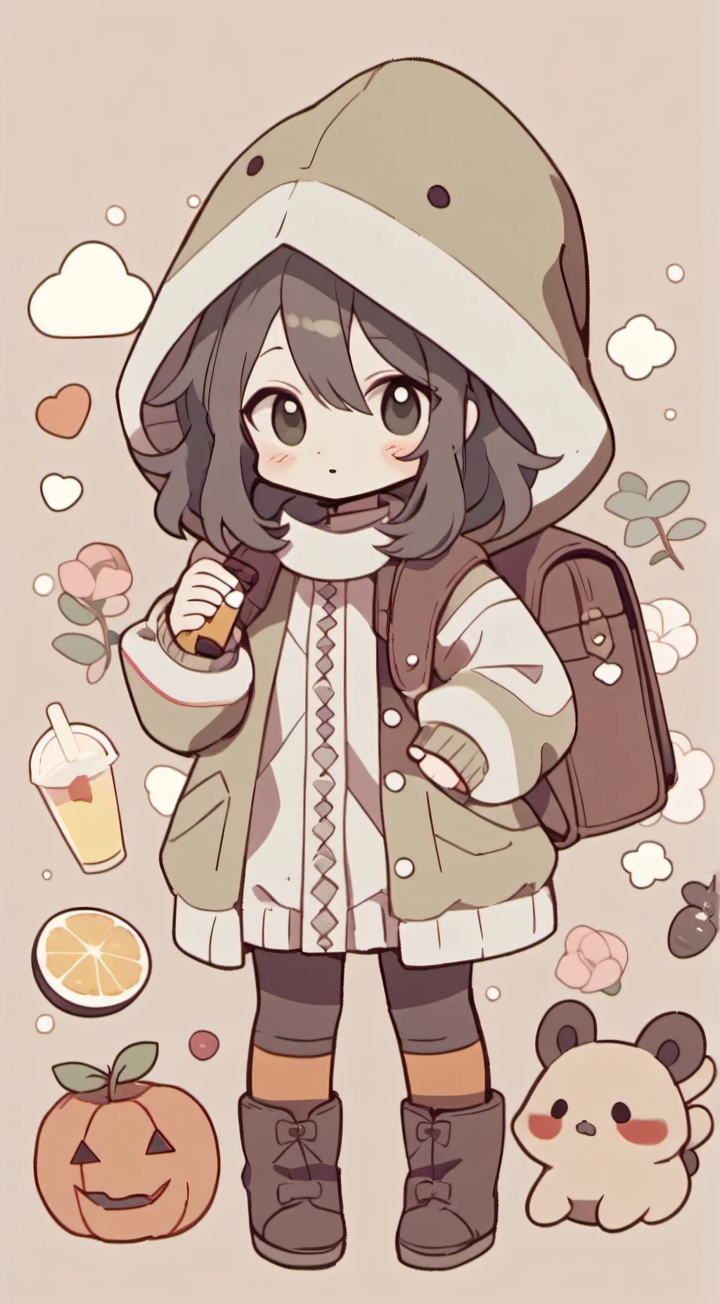 ai character: froggy background