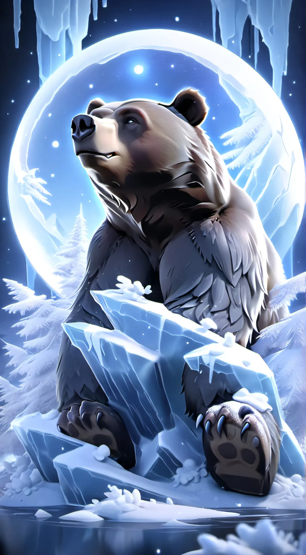 ai character: bear background