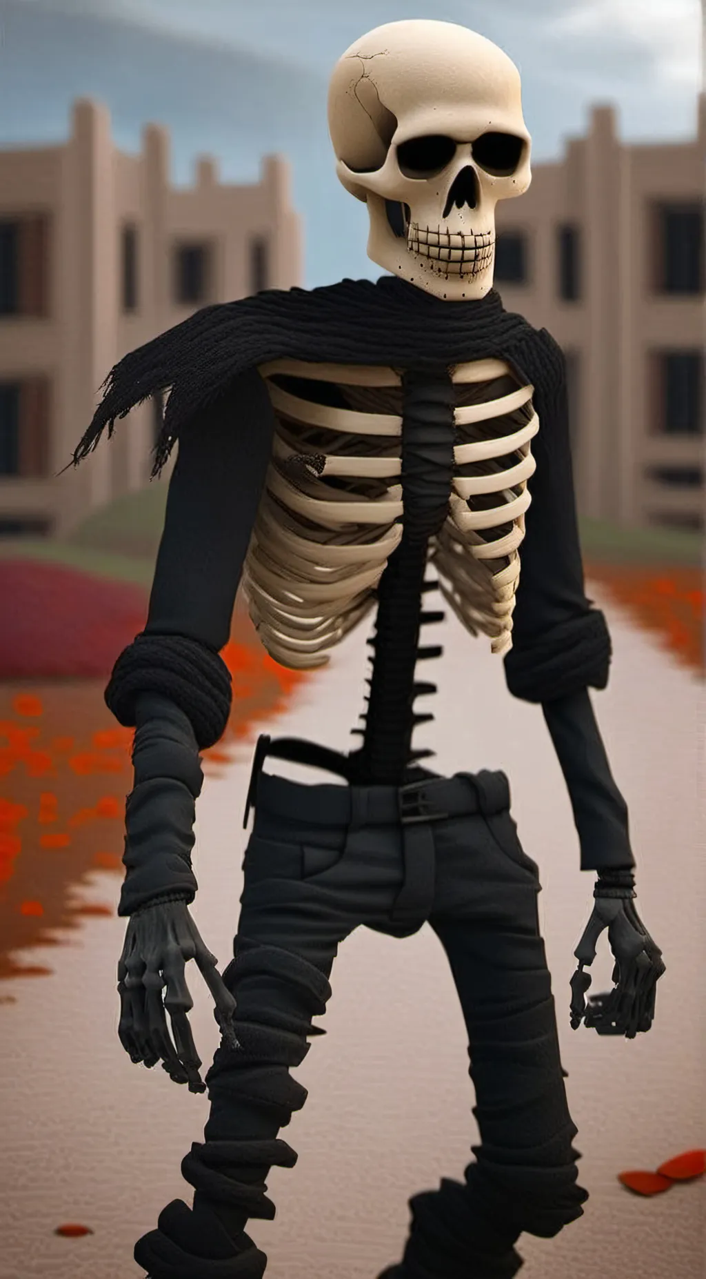 ai character: Wither skeleton background