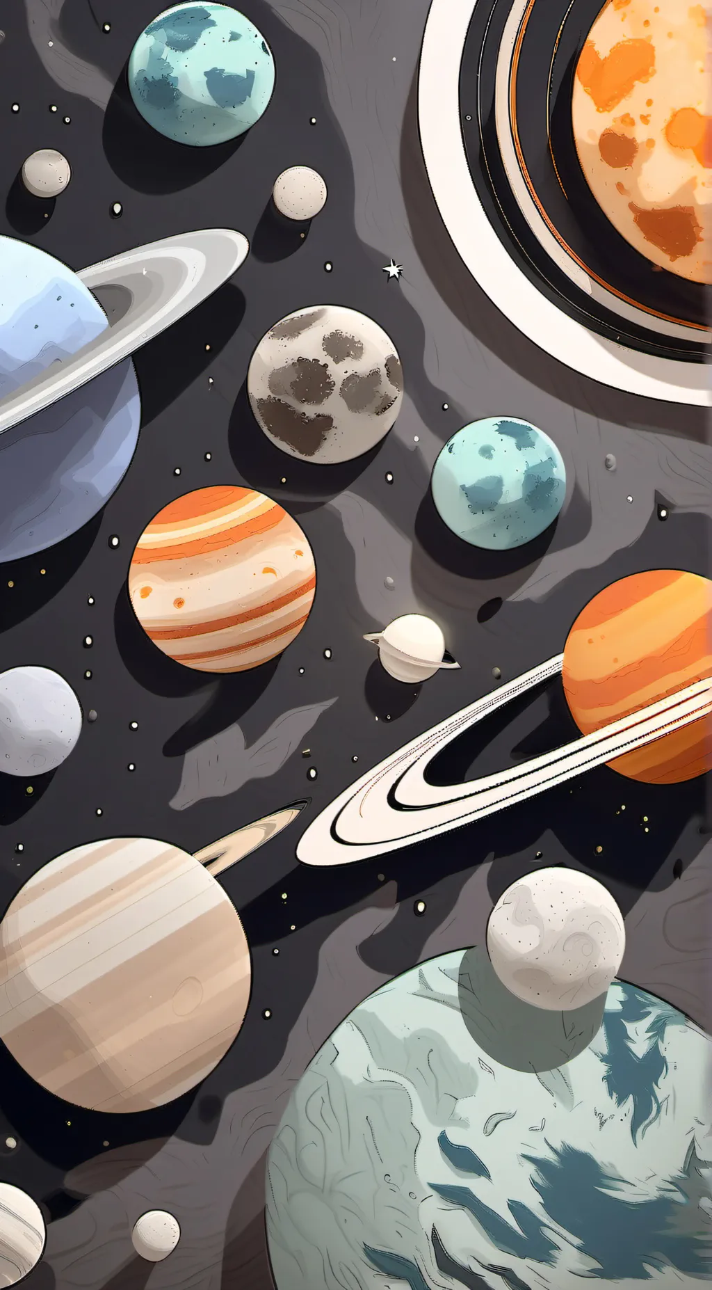 ai character: Solar system (Sun) background