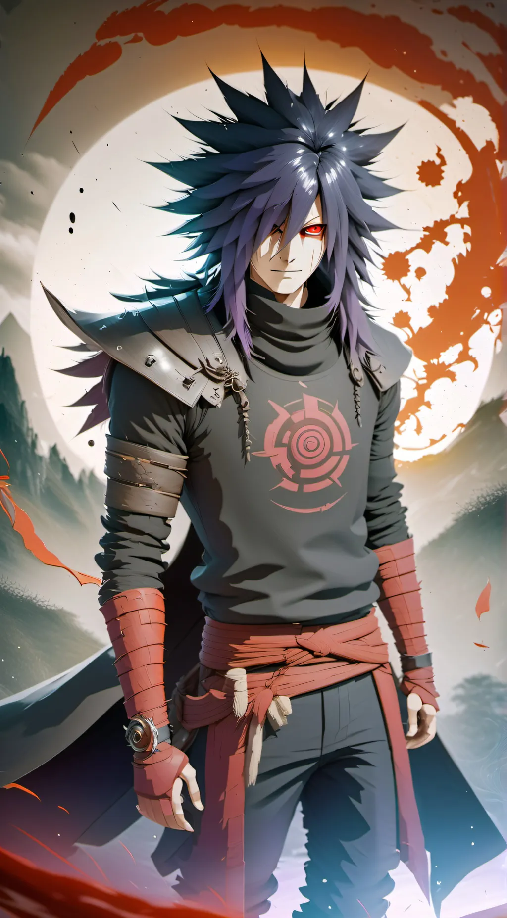 ai character: Madara uchiha background