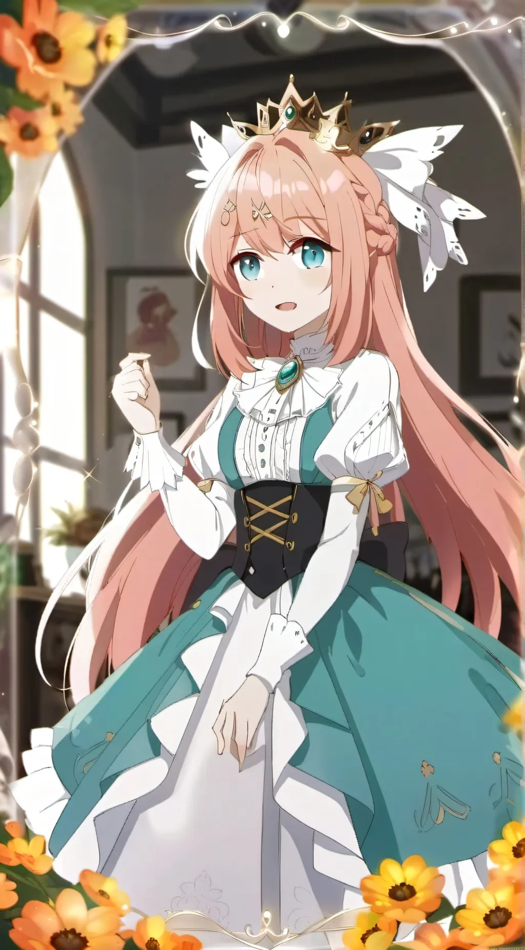 ai character: Princess. Jade background