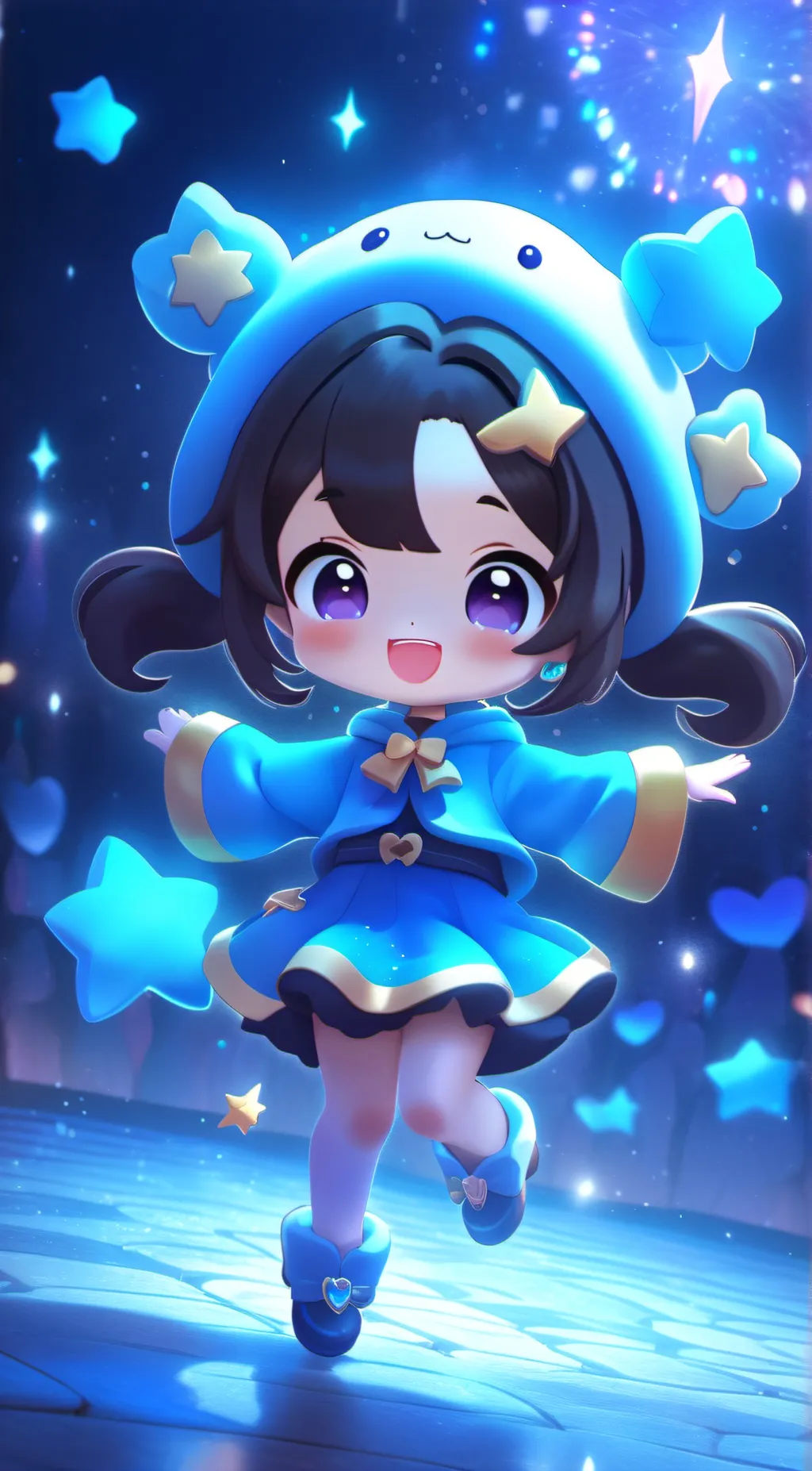 ai character: chibi lily background