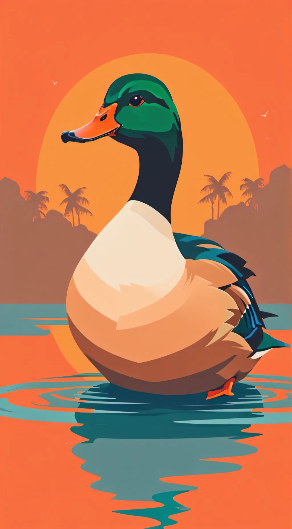 ai character: Duck background