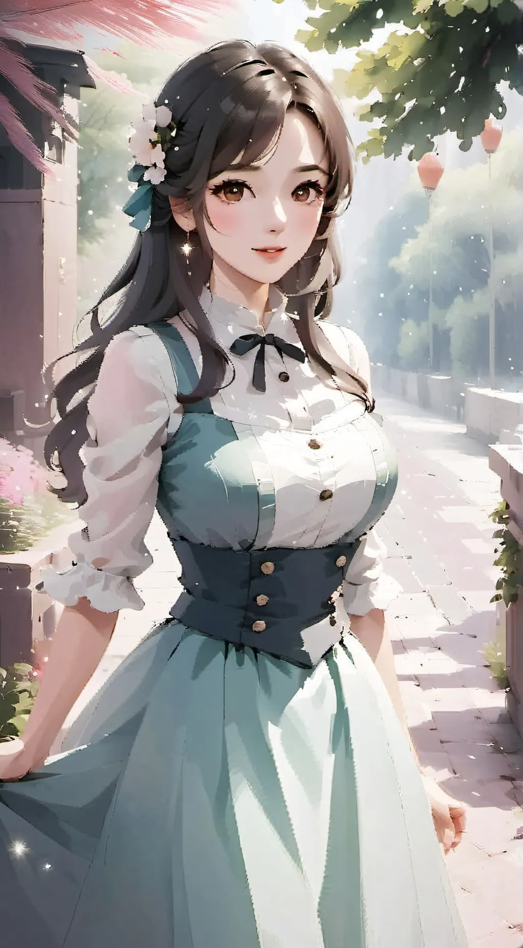 ai character: Rose background