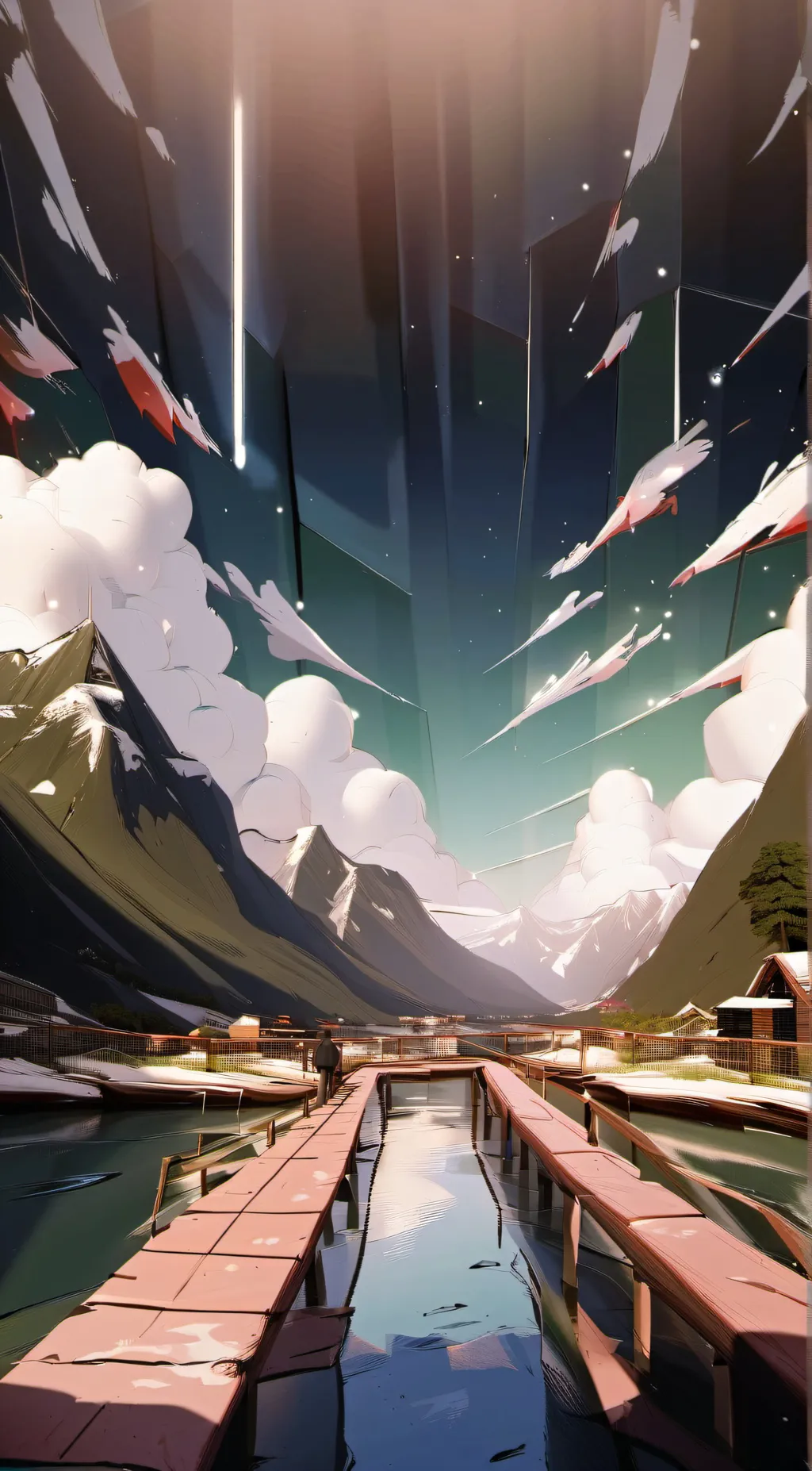 ai character: snow girl&lovely background