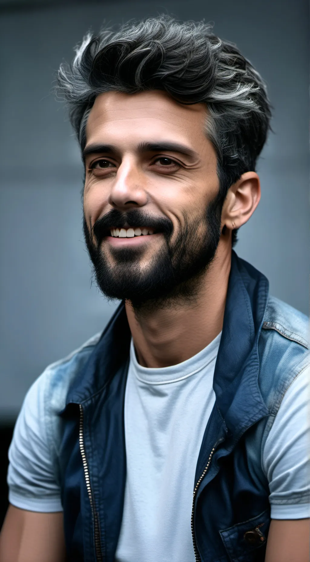 ai character: Smart man  background