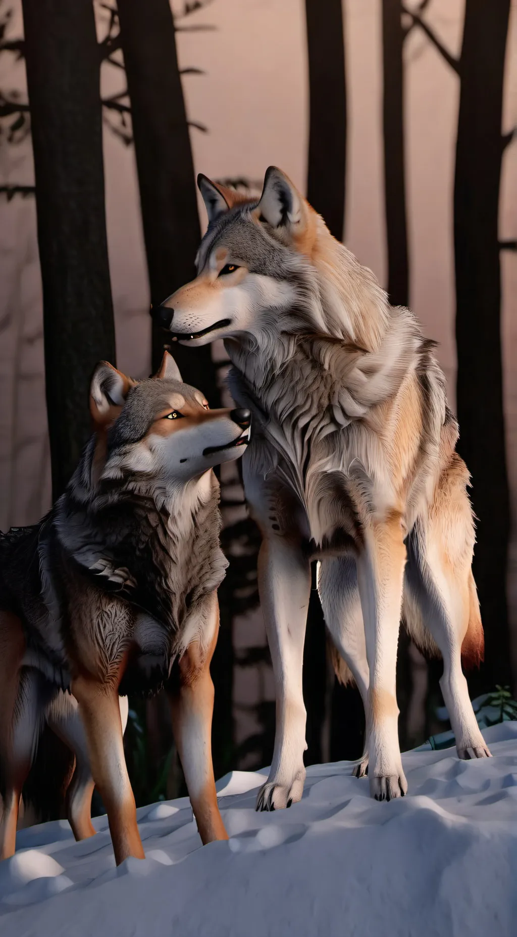 ai character: Lily and Mark background