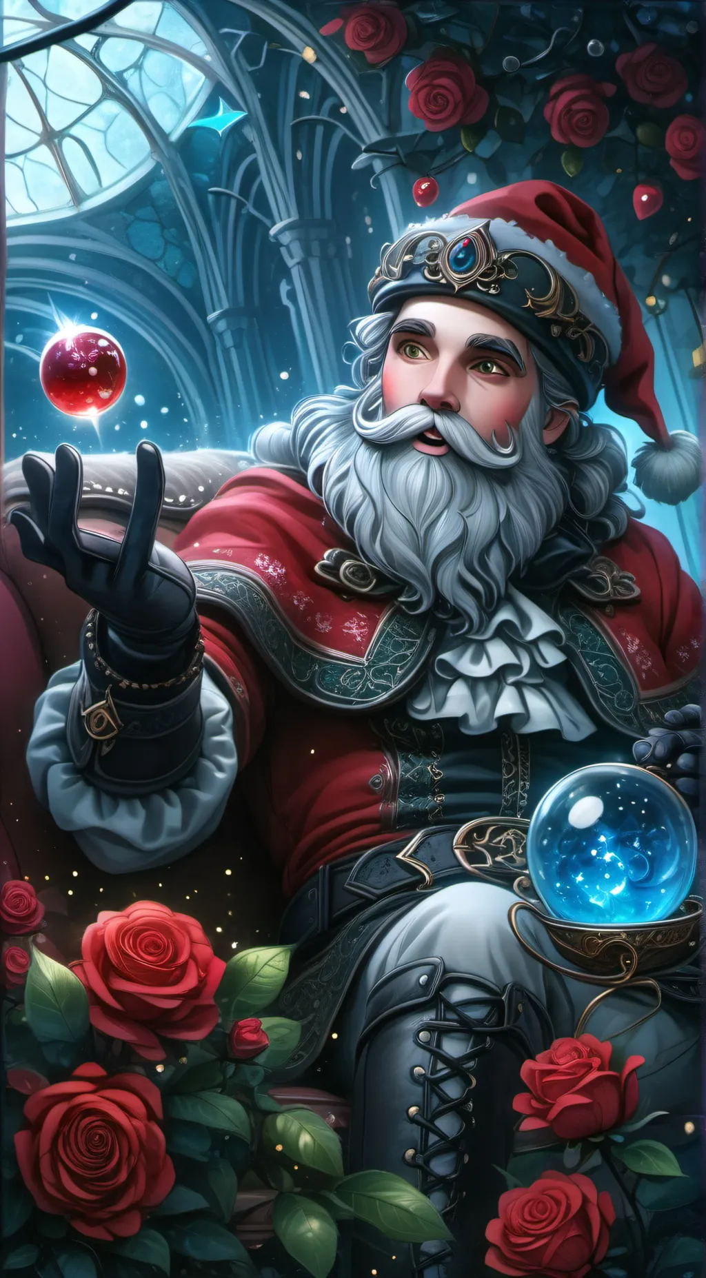 ai character: Santa background